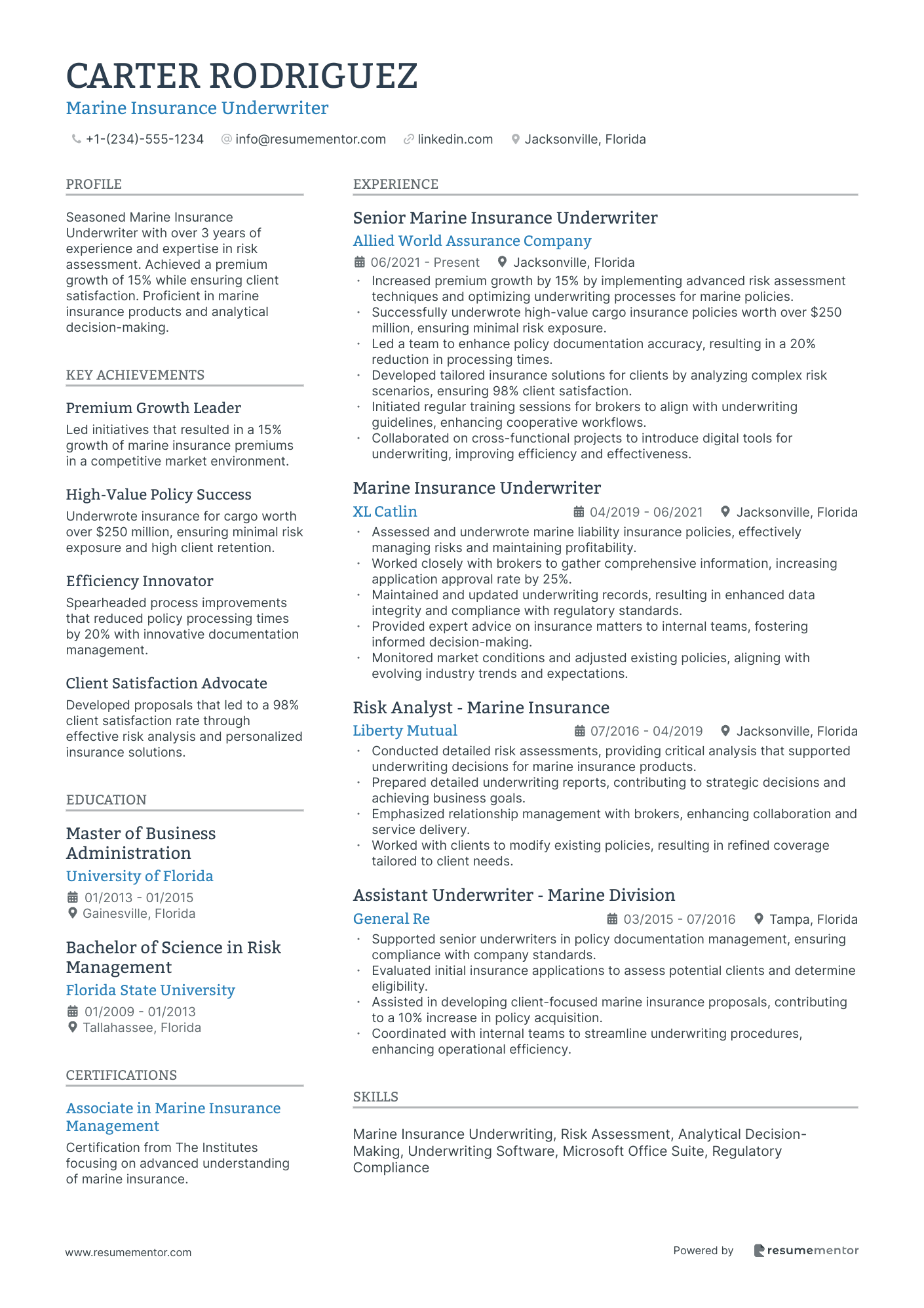 Marine Insurance Underwriter