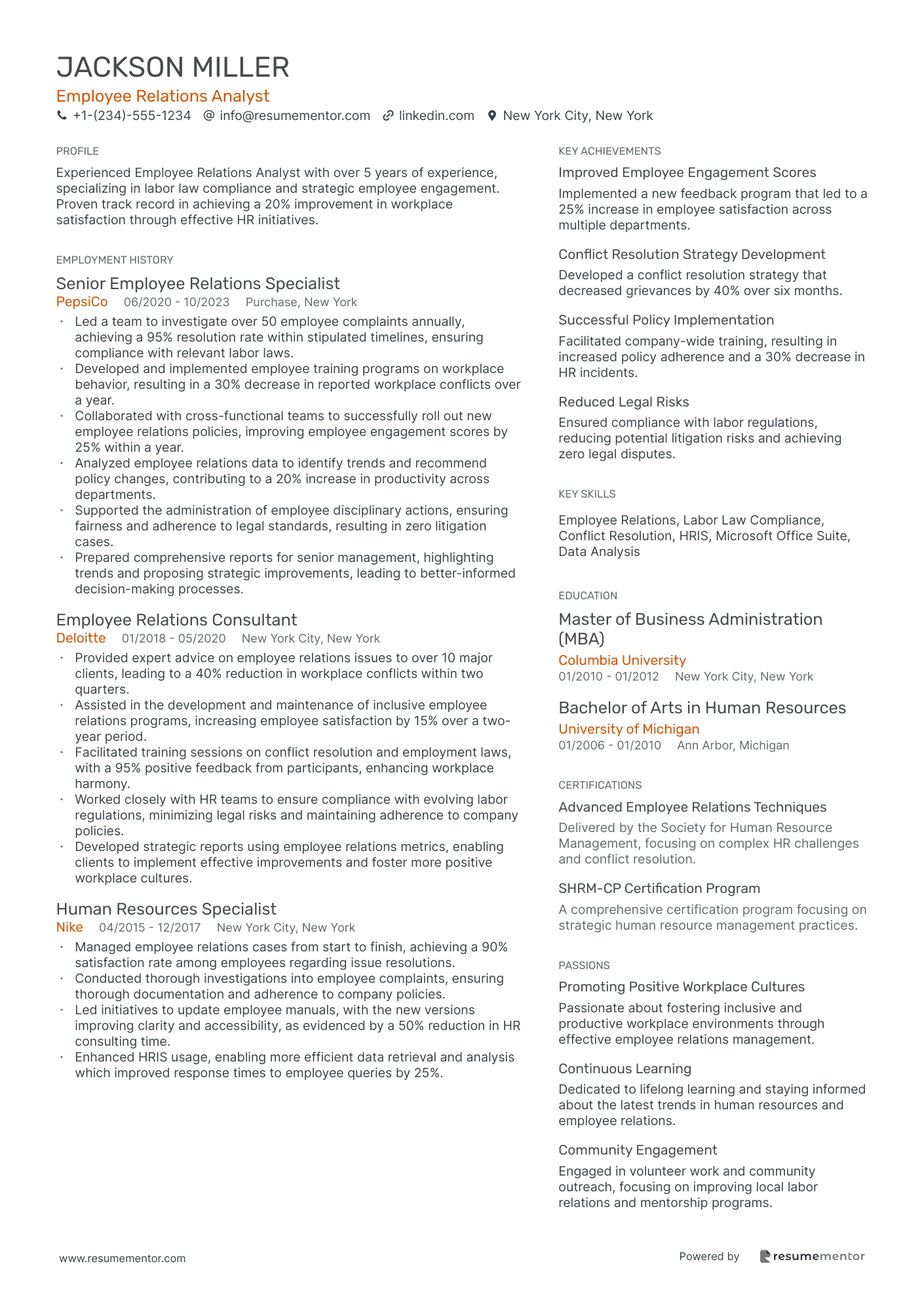 Employee Relations Analyst