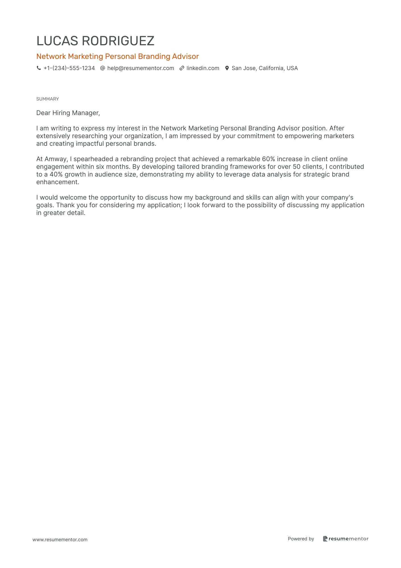 Network Marketing Personal Branding Advisor