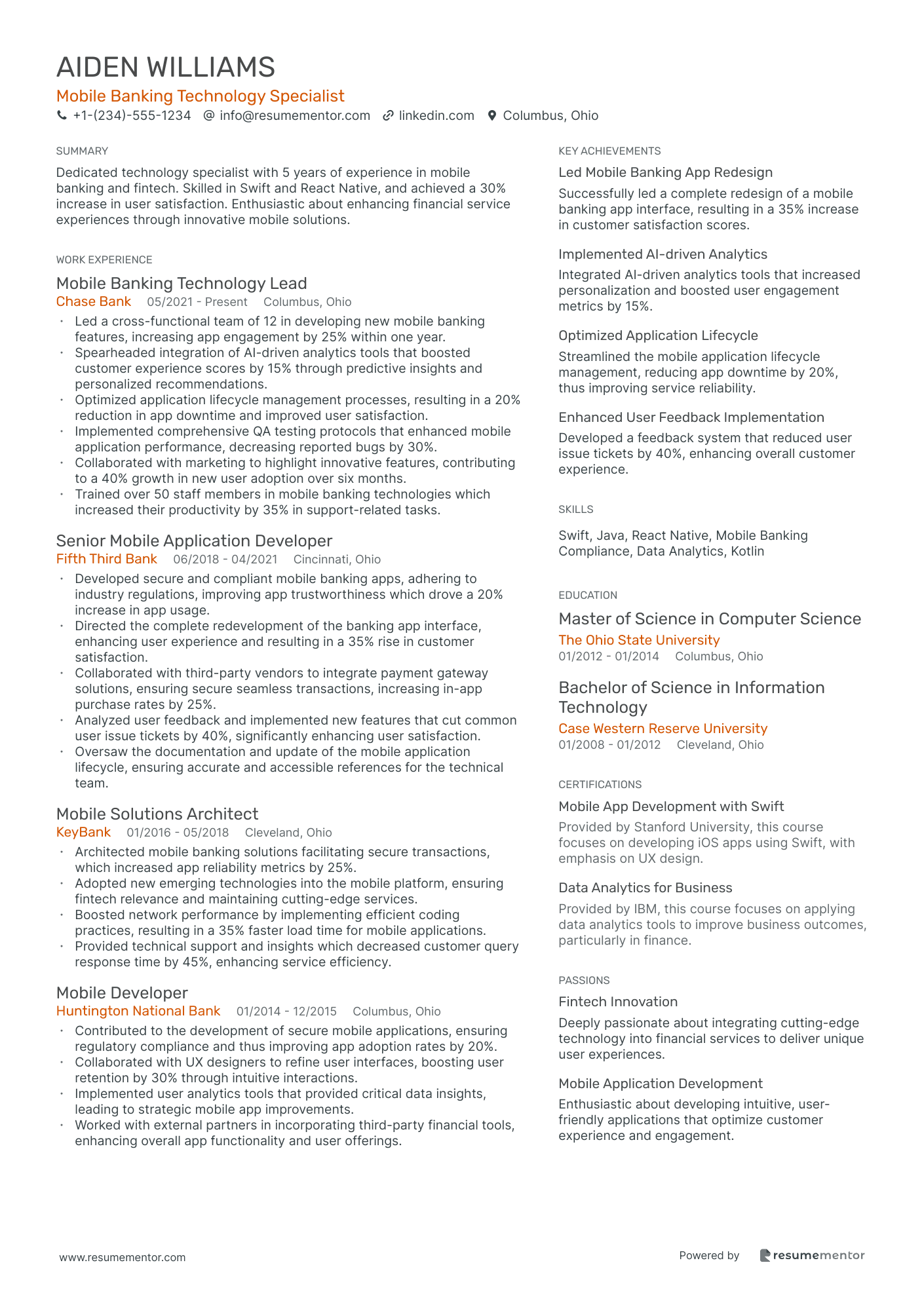 Mobile Banking Technology Specialist
