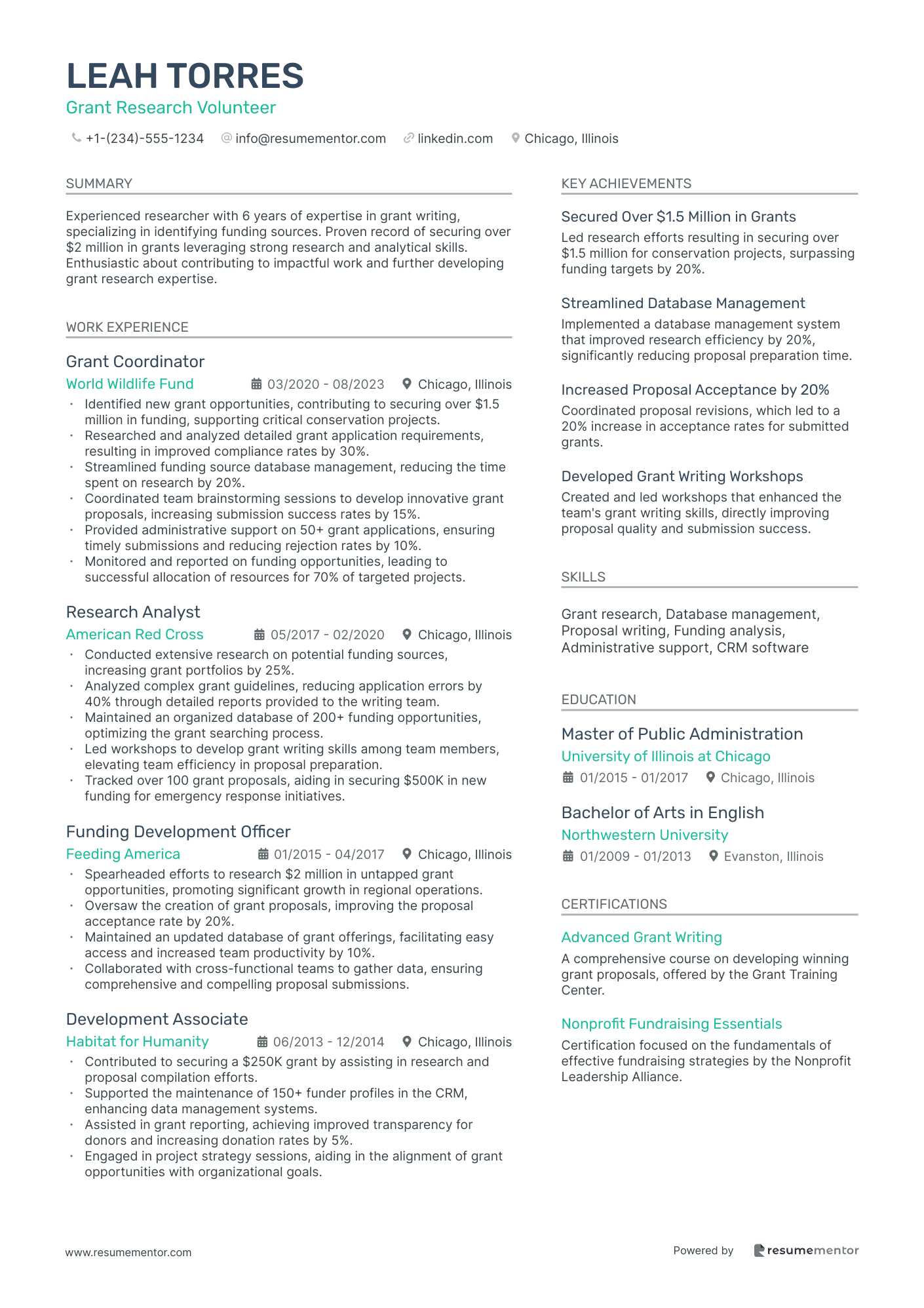 Grant Research Volunteer