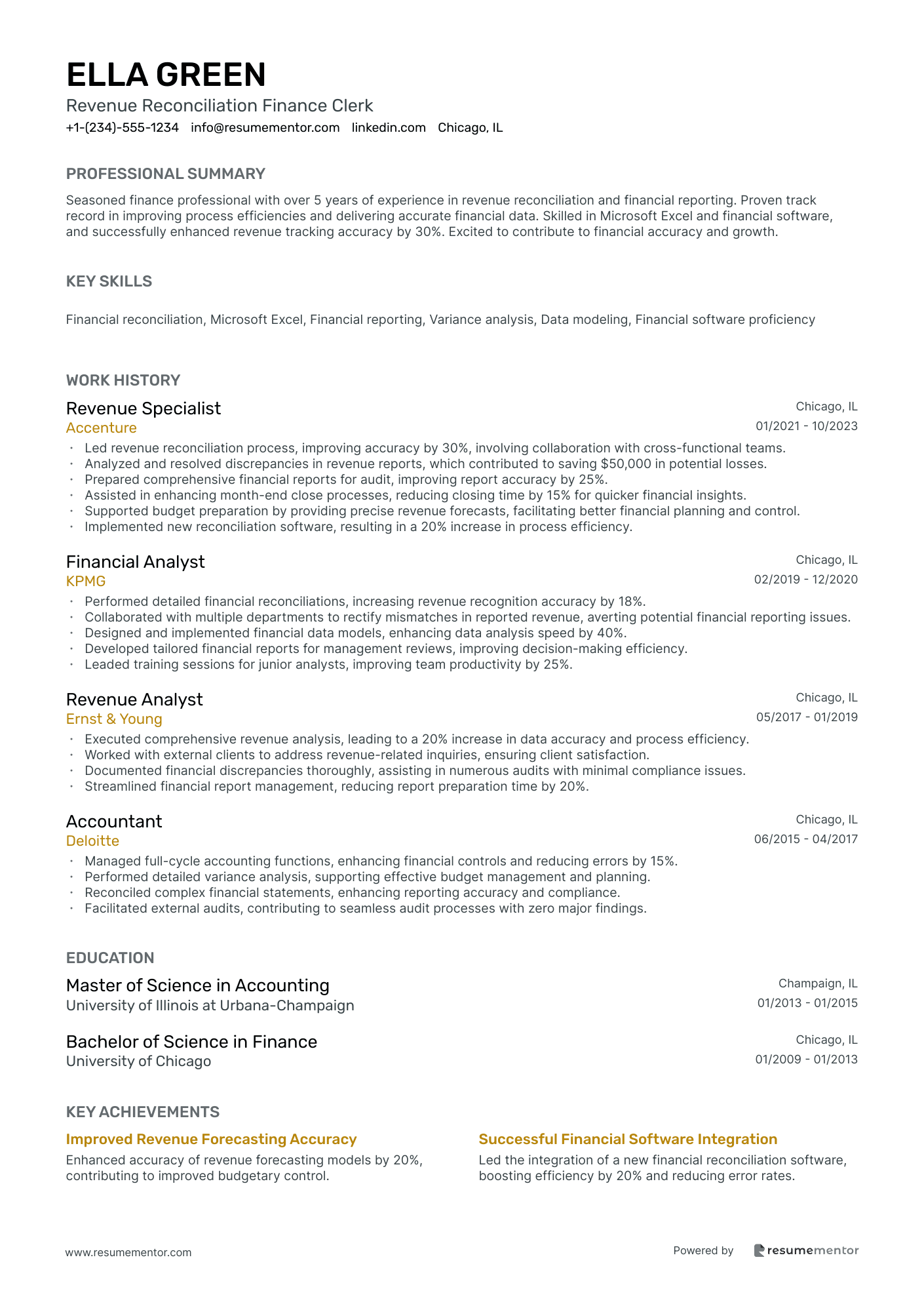 Revenue Reconciliation Finance Clerk