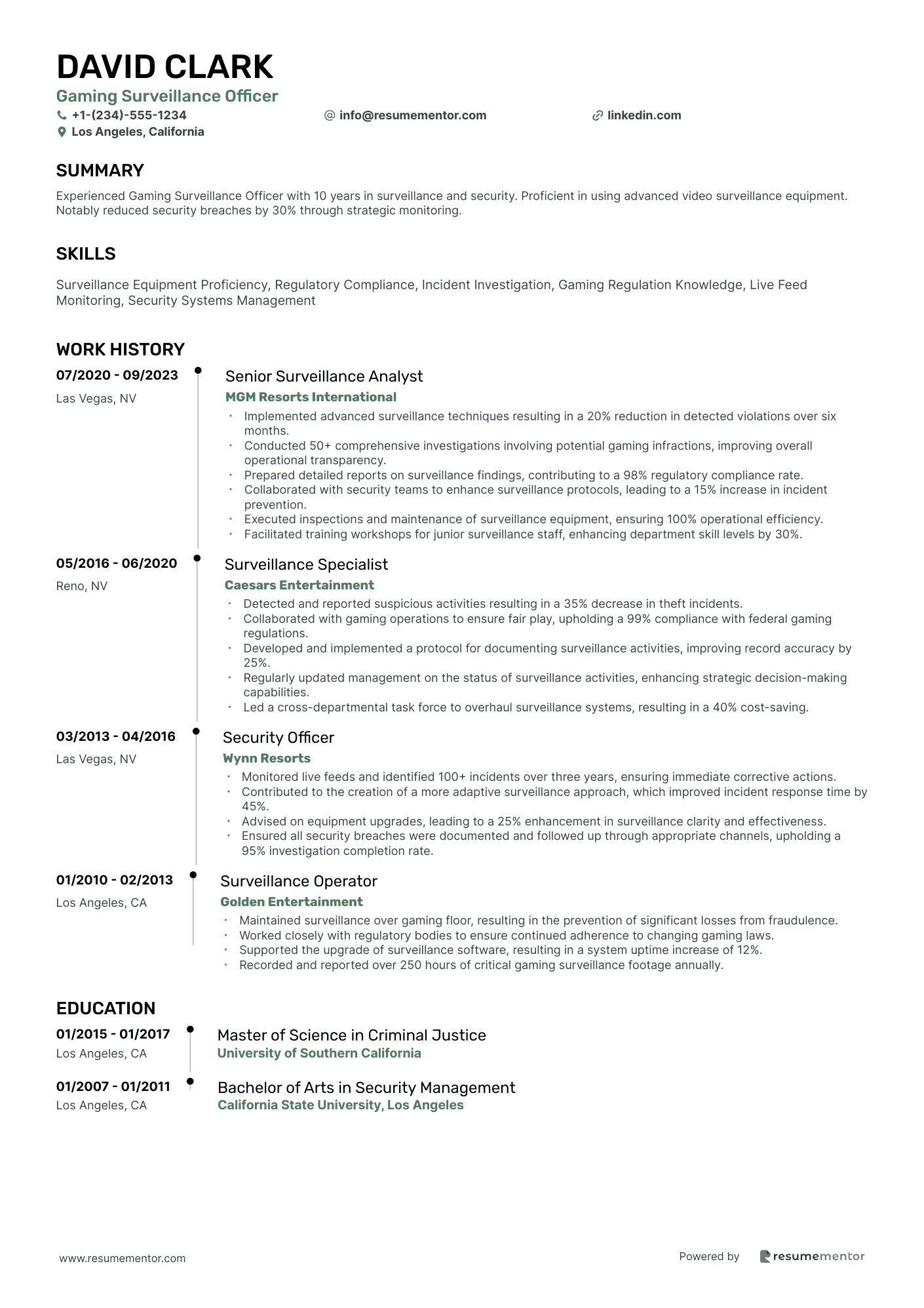 Gaming Surveillance Officer