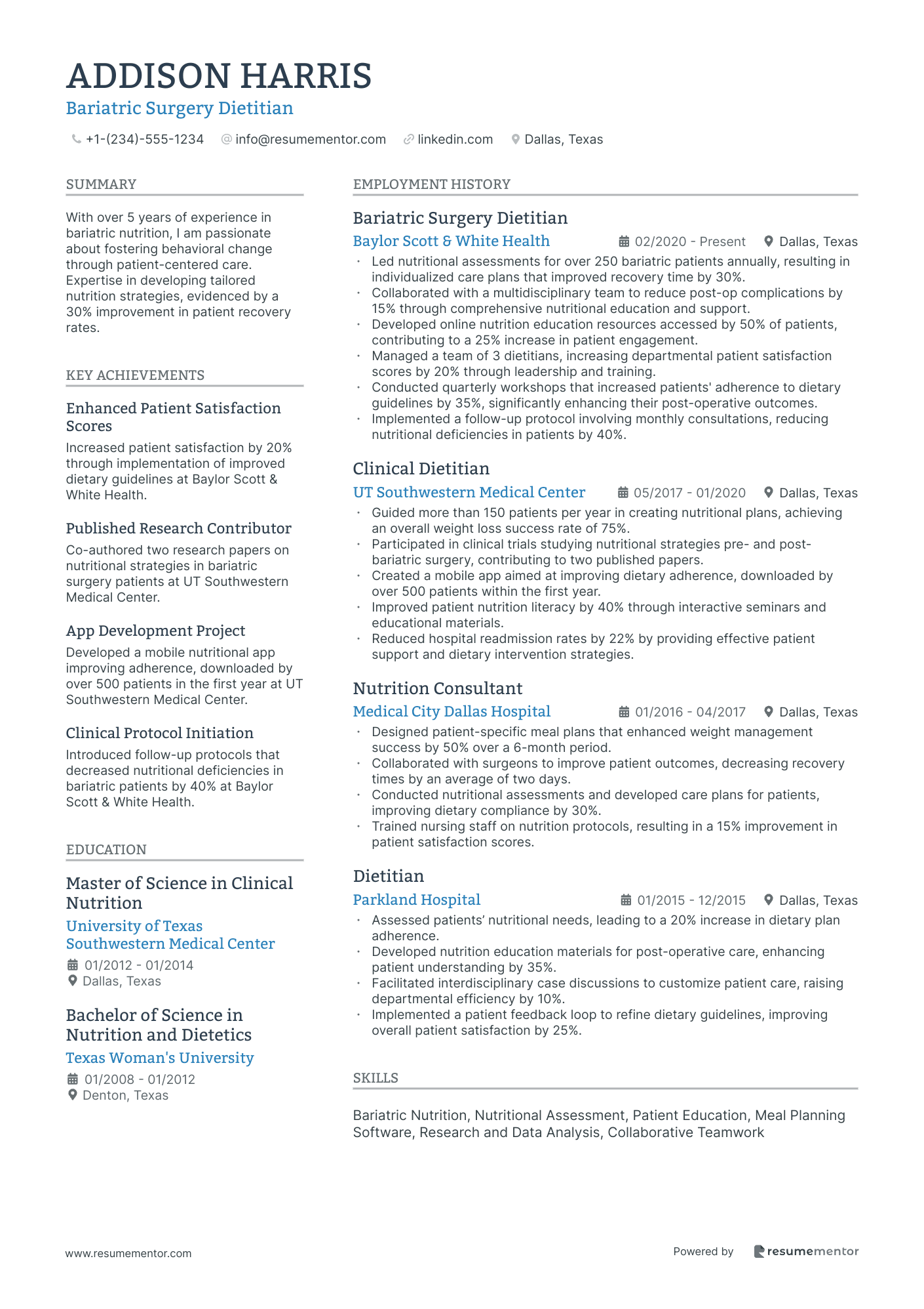 Bariatric Surgery Dietitian