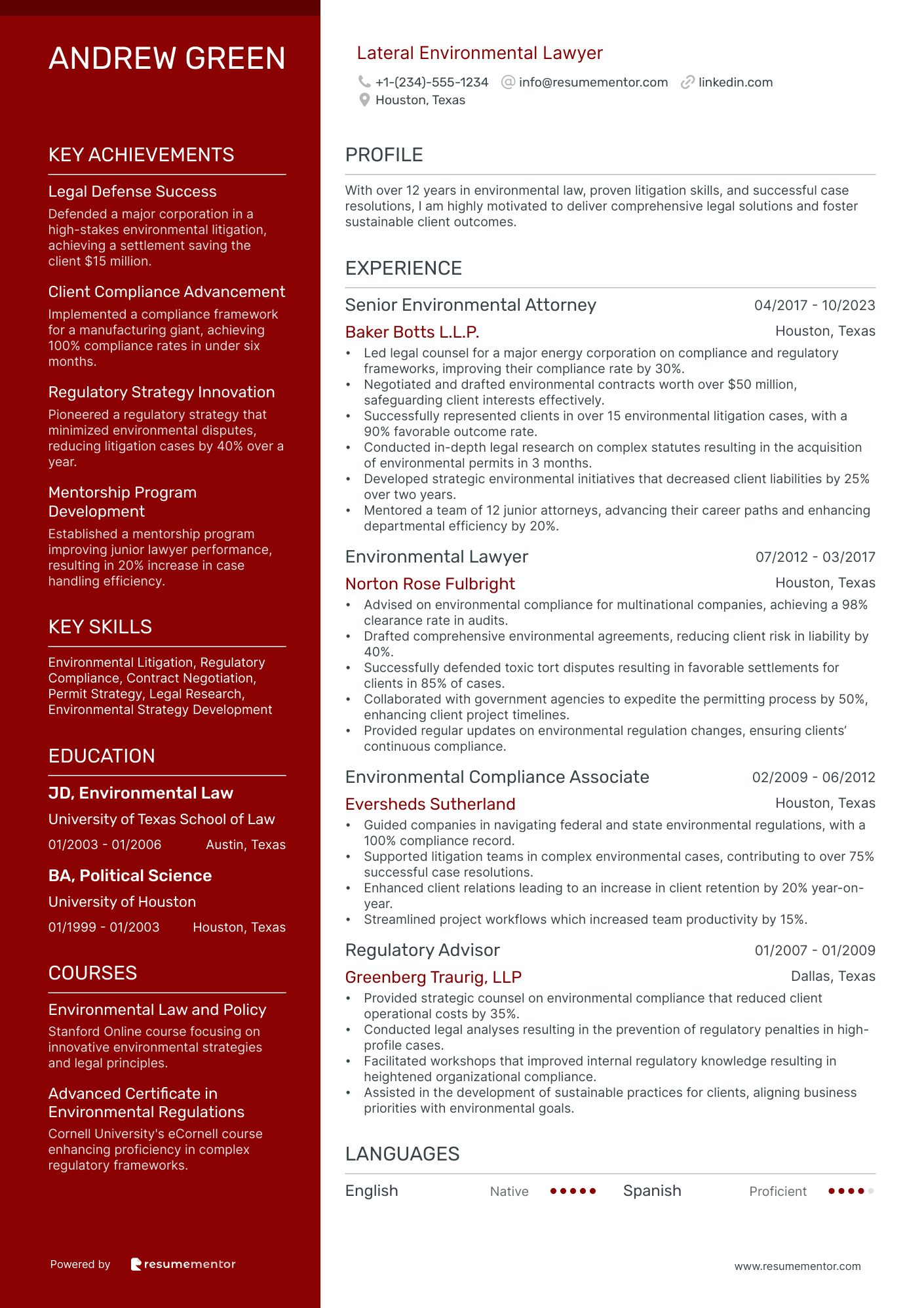 Lateral Environmental Lawyer