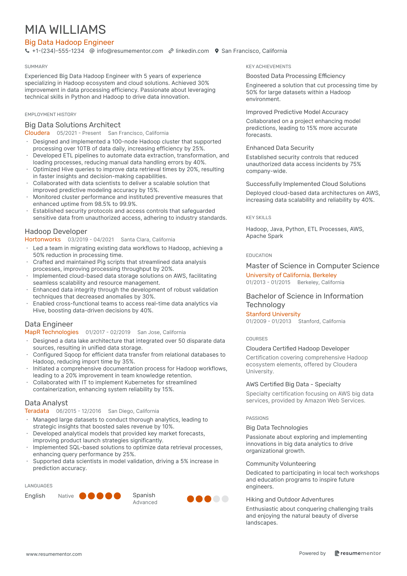 Big Data Hadoop Engineer