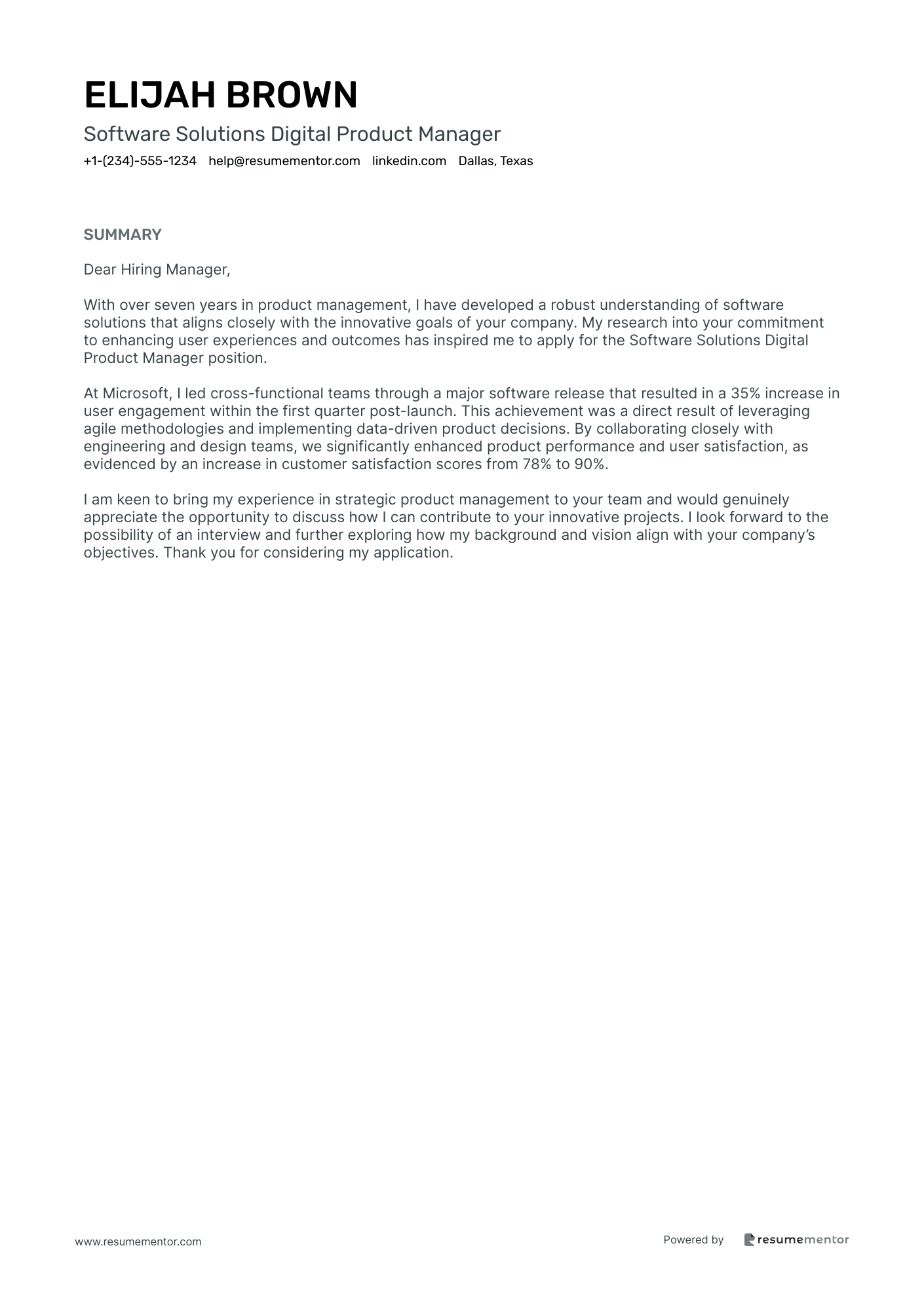 Software Solutions Digital Product Manager