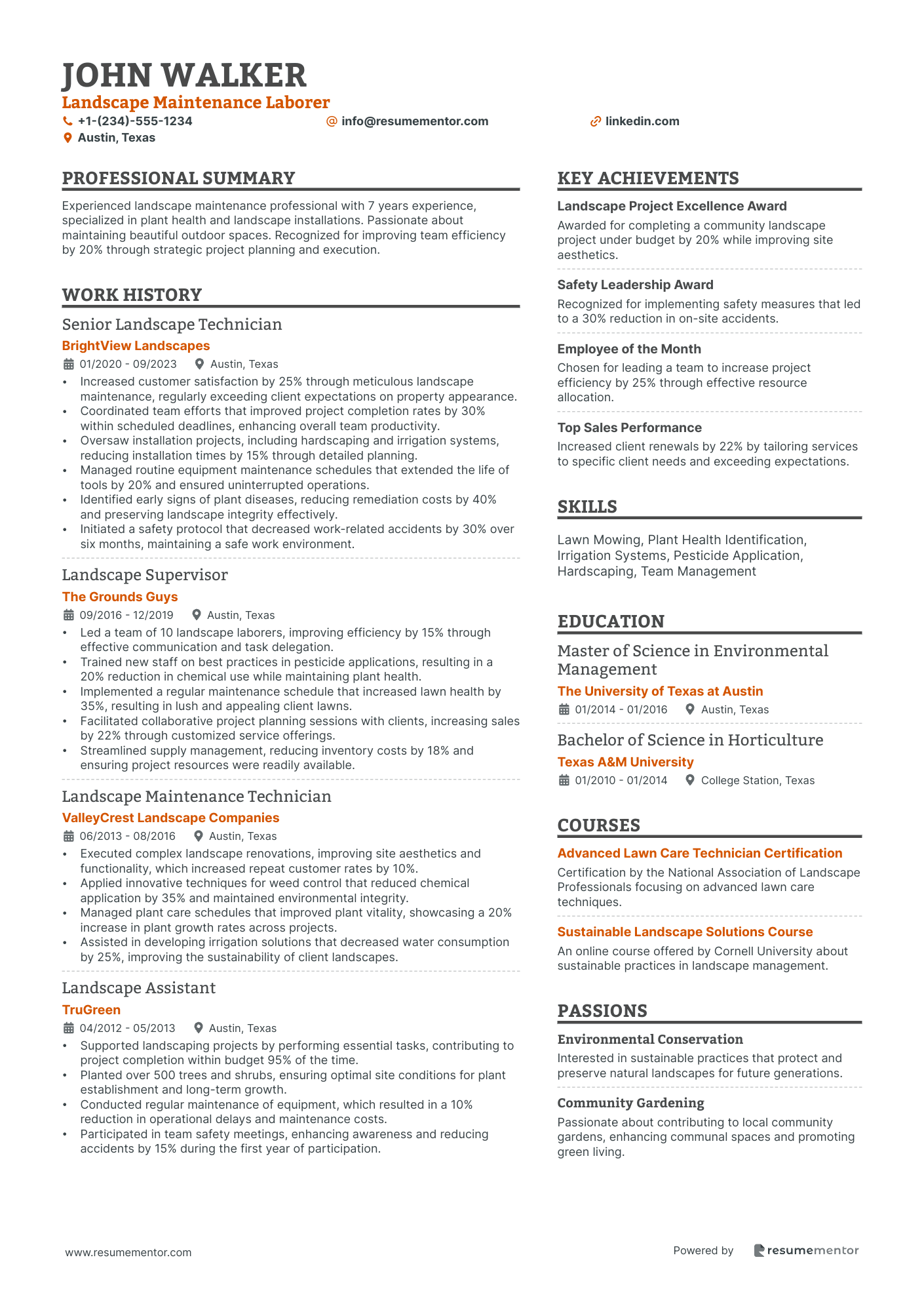 Landscape Maintenance Laborer