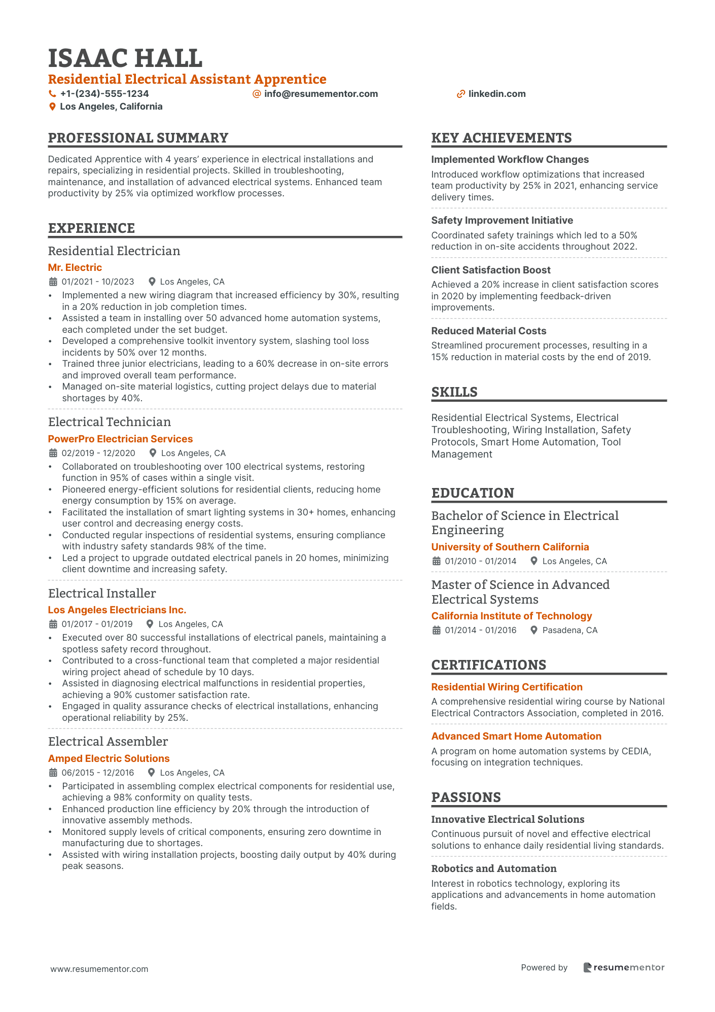 Residential Electrical Assistant Apprentice