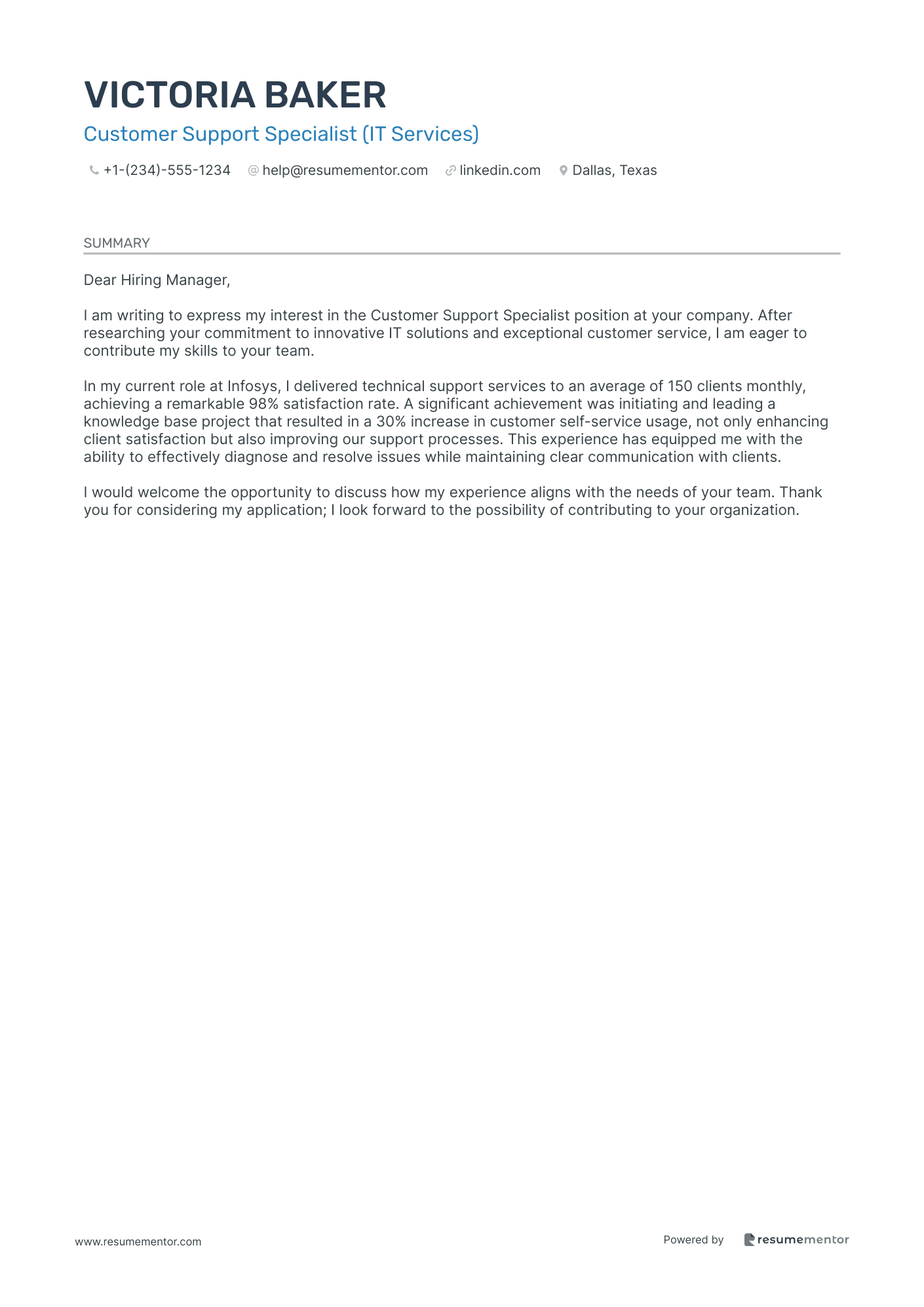 Customer Support Specialist (IT Services)