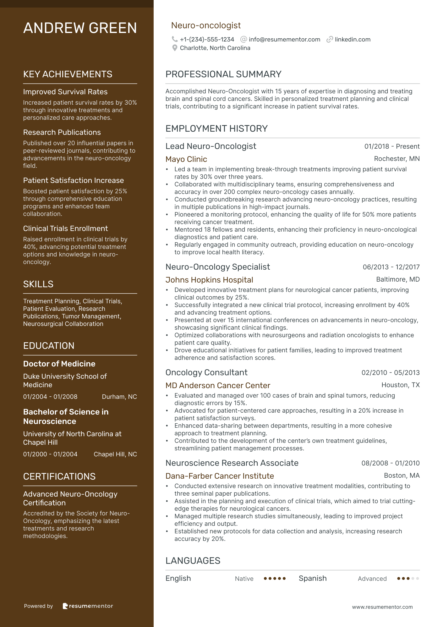Neuro oncologist