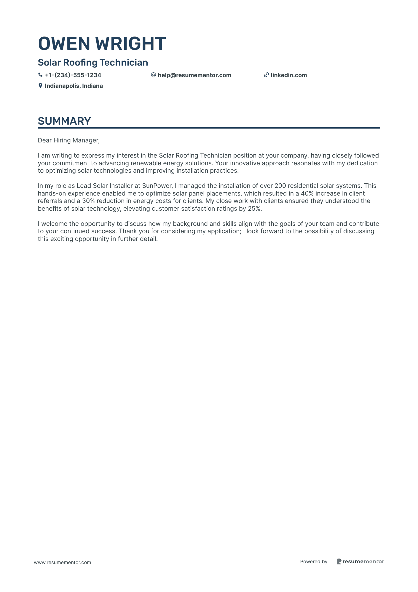 Solar Roofing Technician