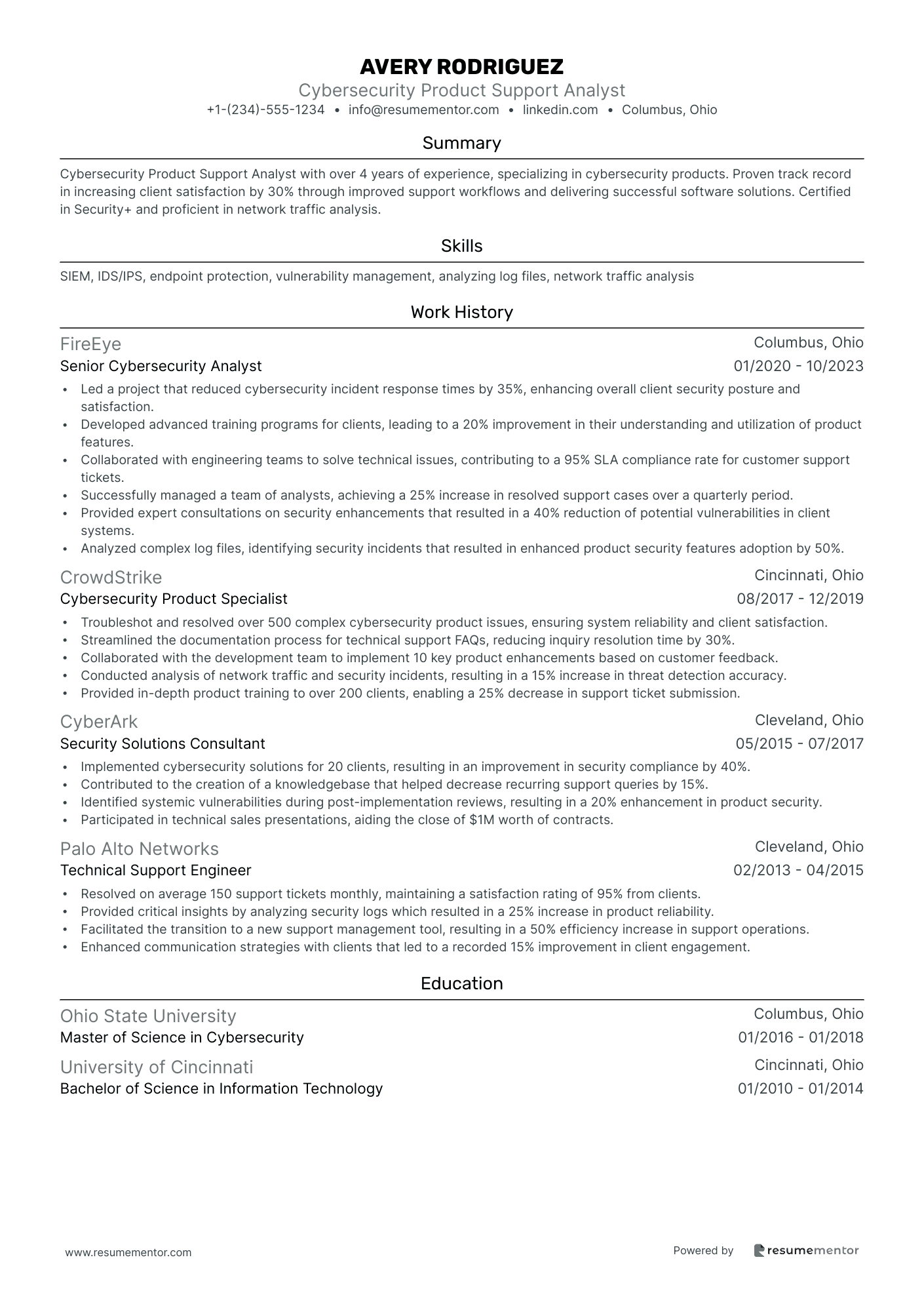 Cybersecurity Product Support Analyst