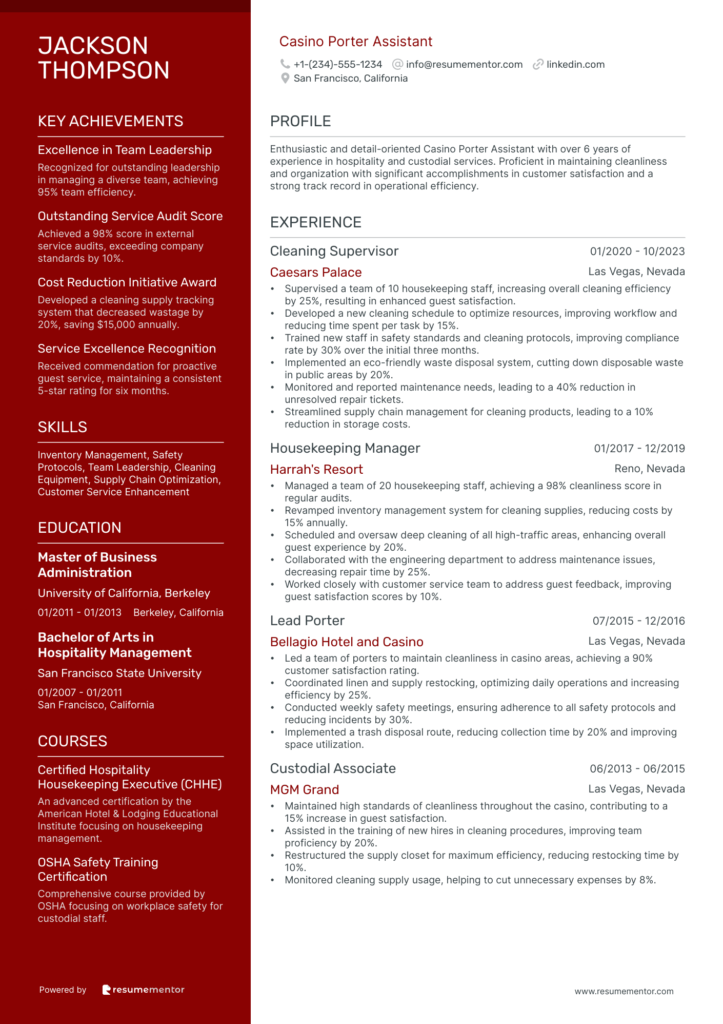 Casino Porter Assistant