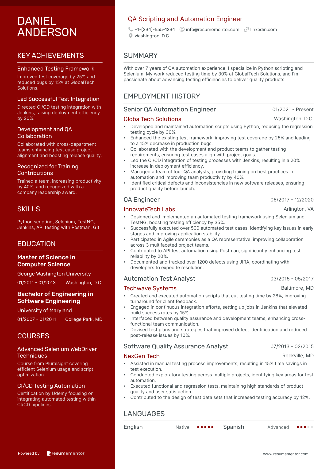 QA Scripting and Automation Engineer