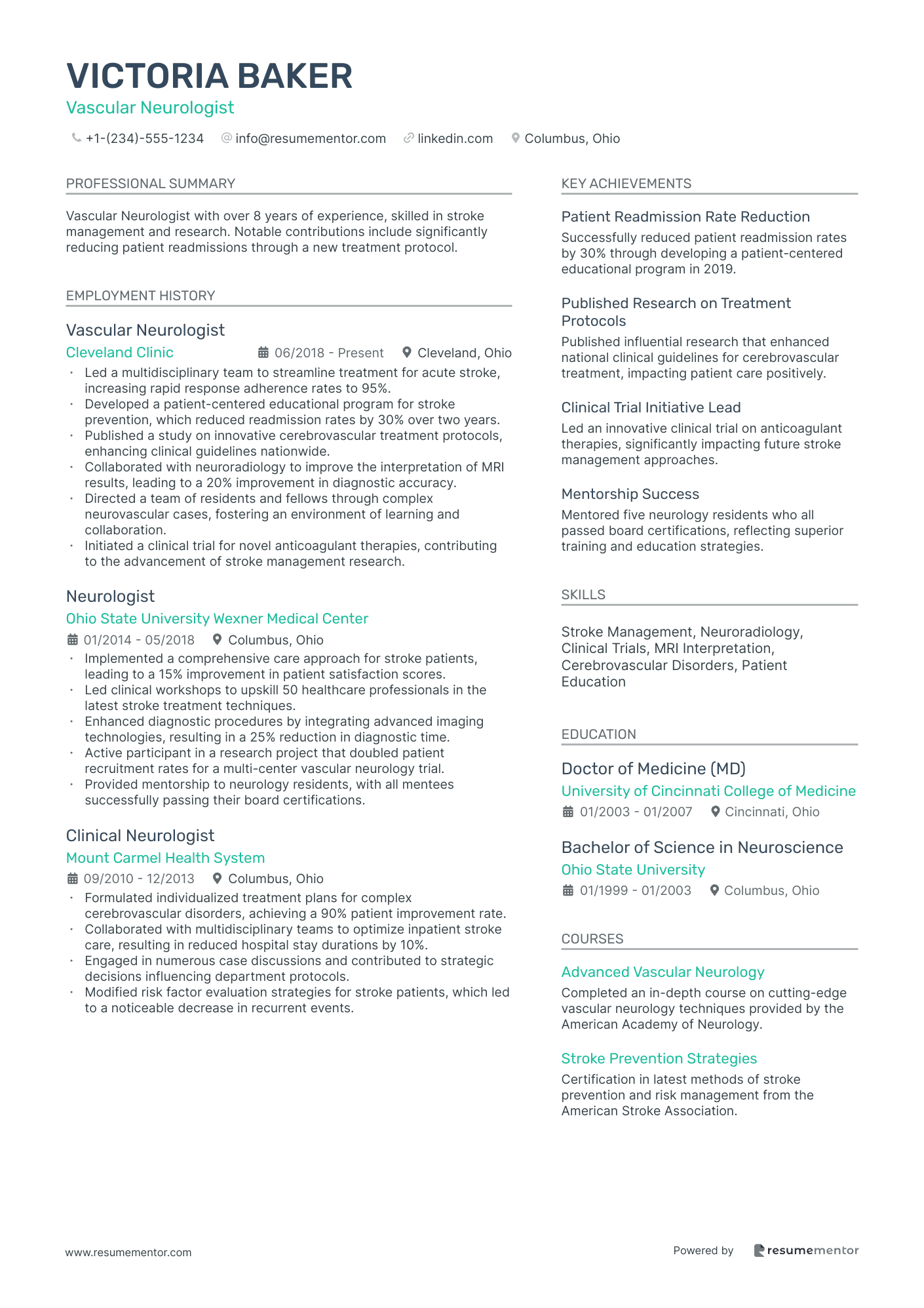 Vascular Neurologist