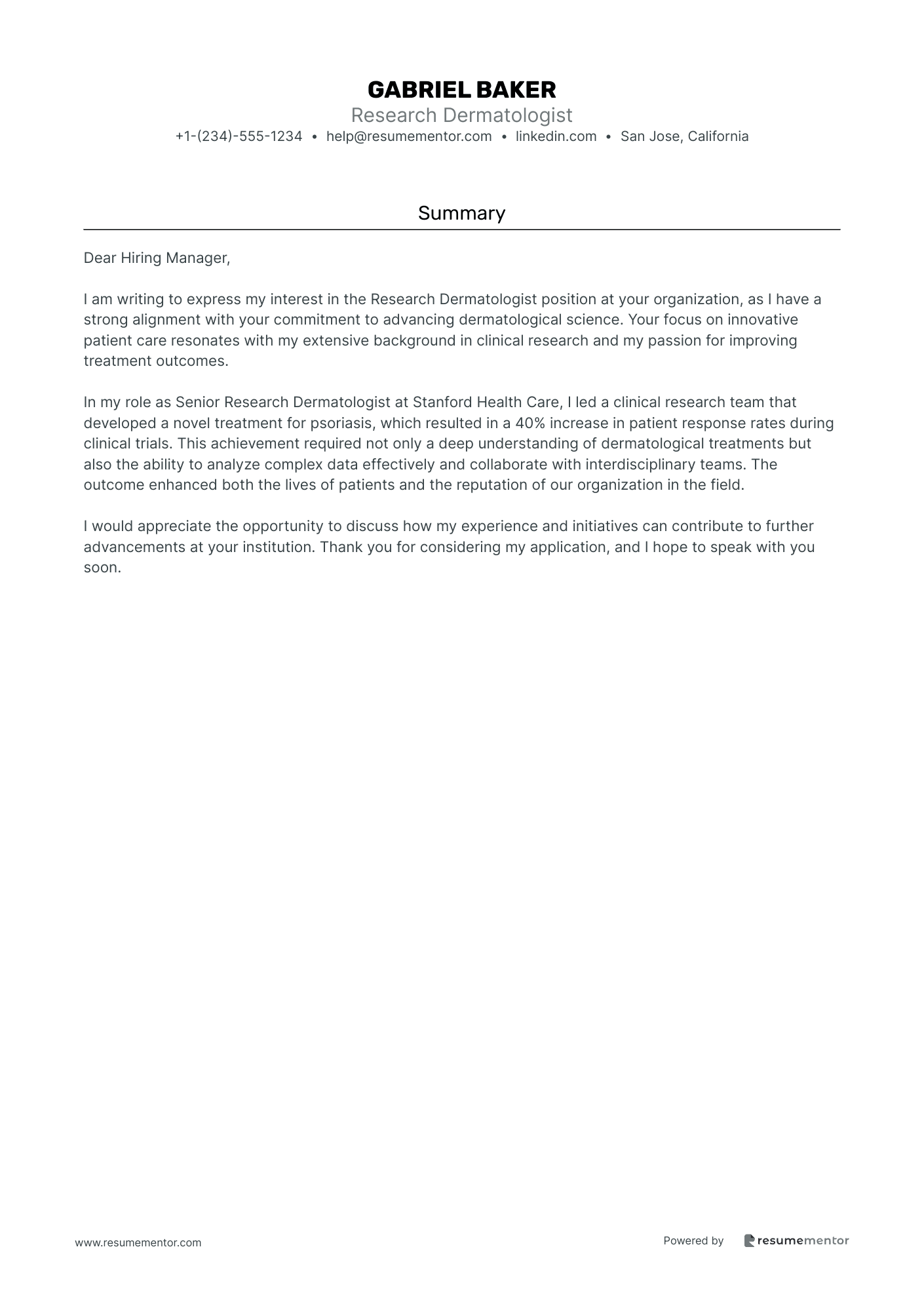 Research Dermatologist