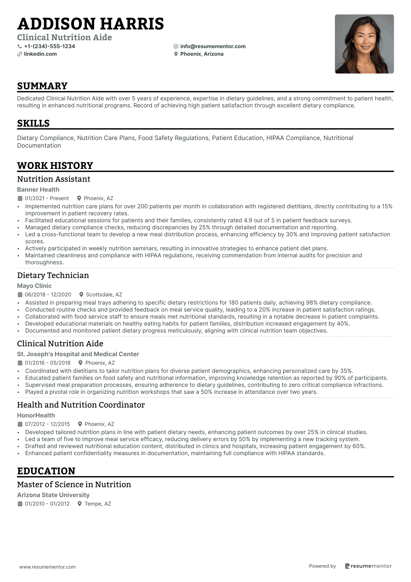 Clinical Nutrition Aide