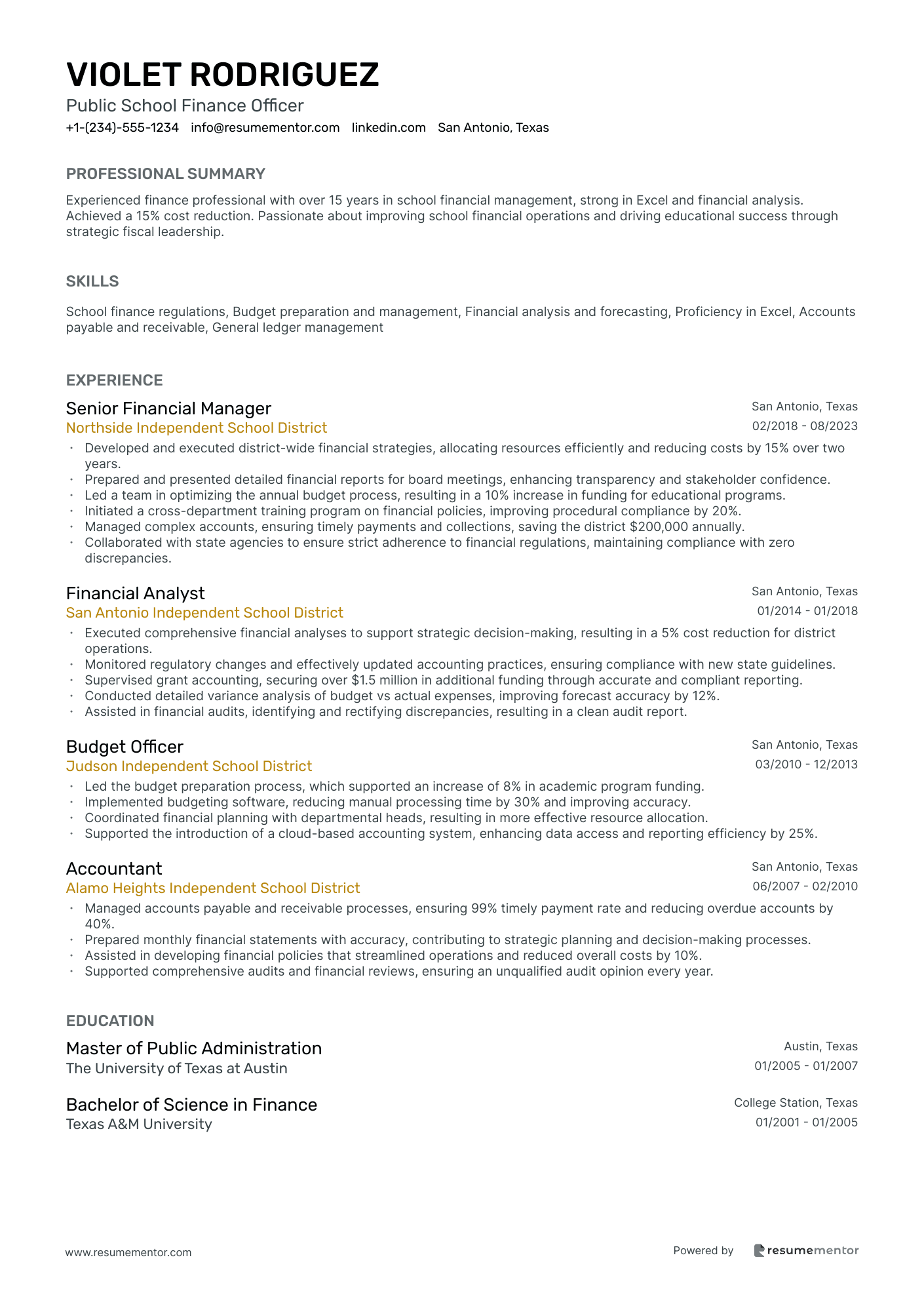 Public School Finance Officer