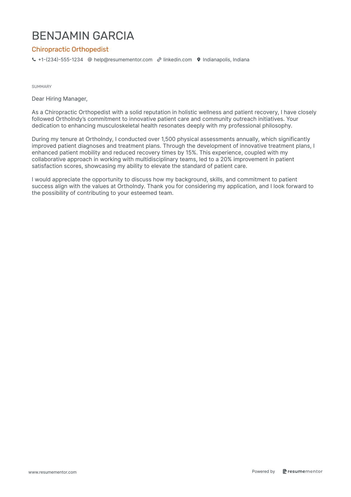 Chiropractic Orthopedist