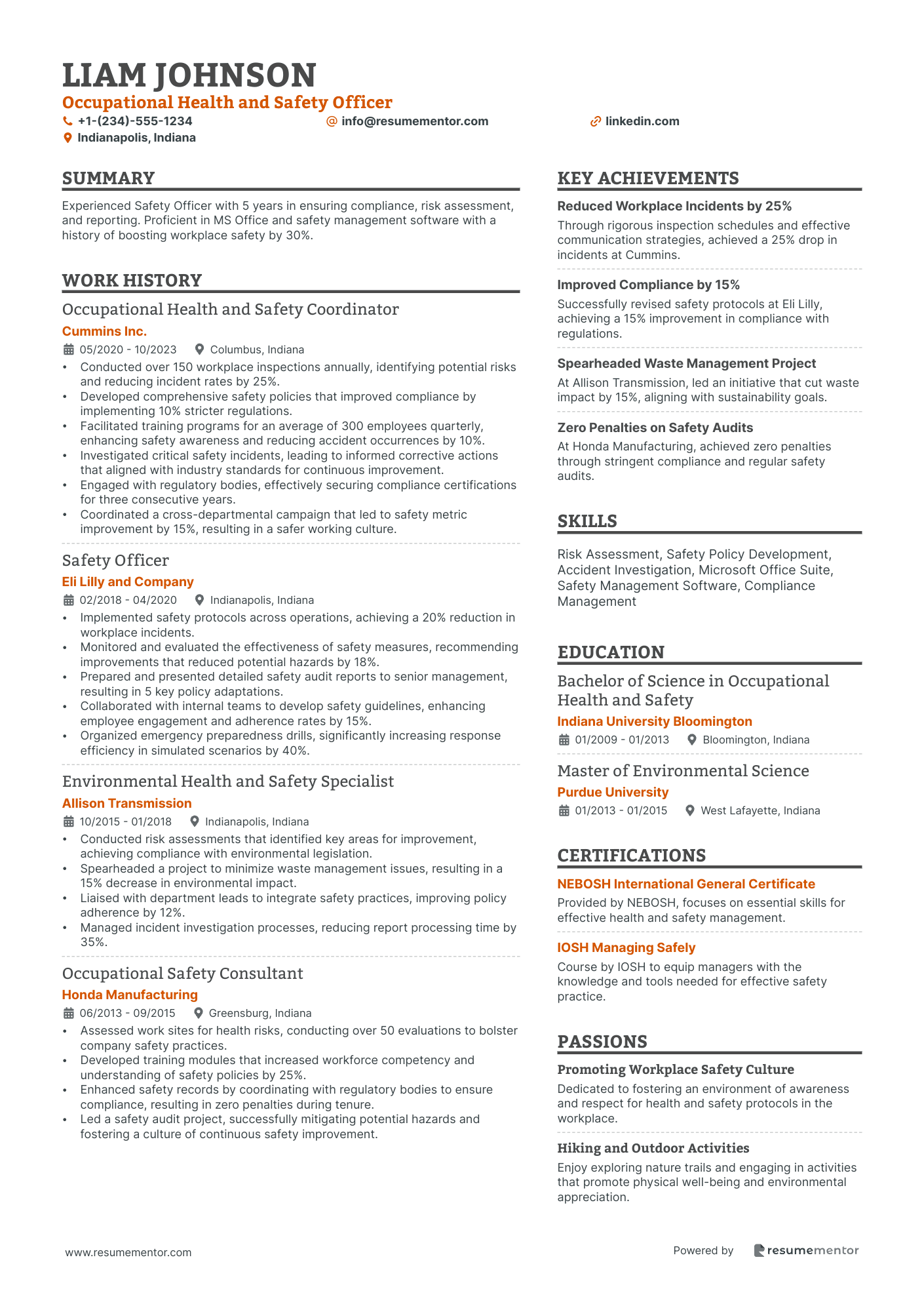 Occupational Health and Safety Officer