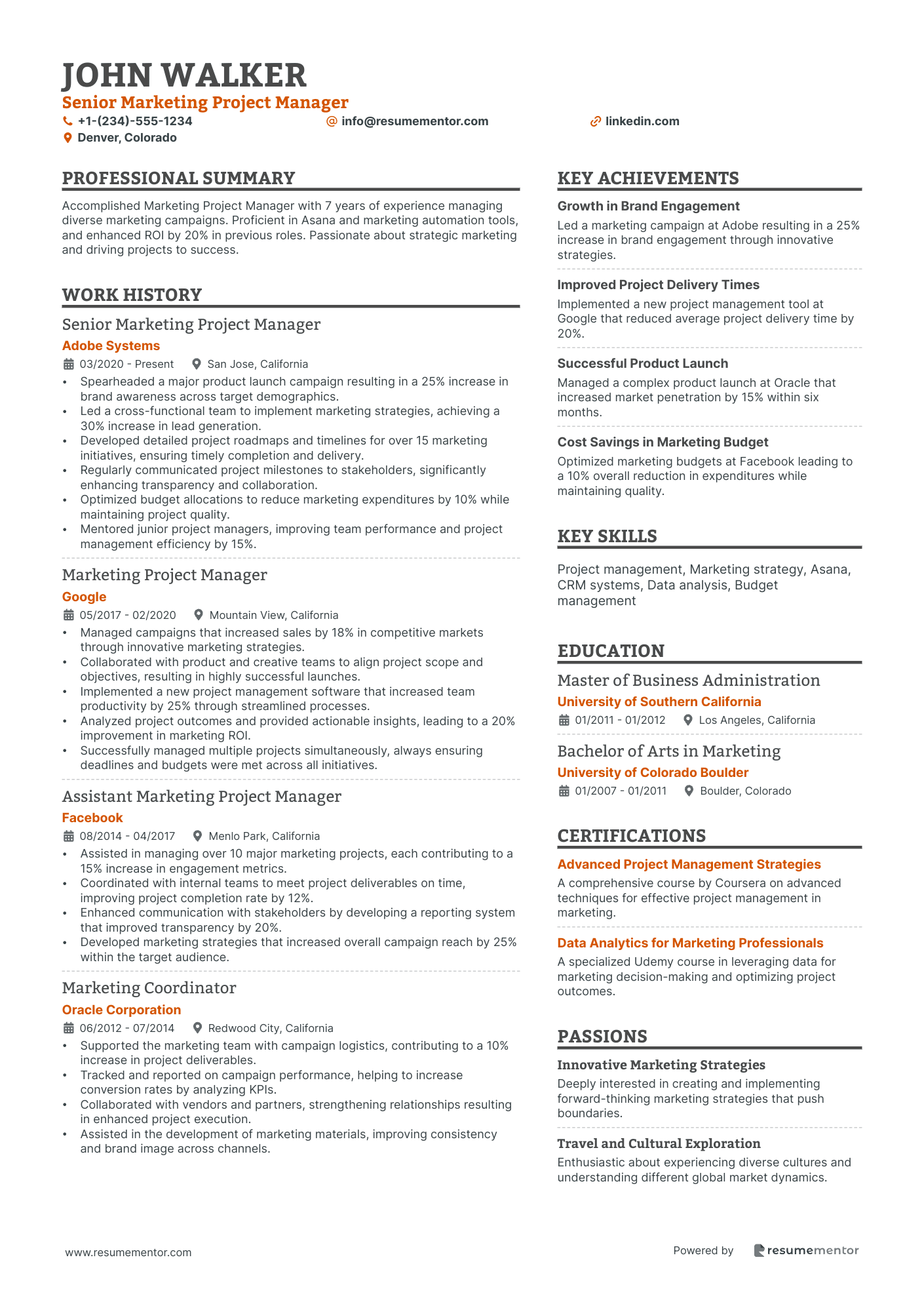 Senior Marketing Project Manager
