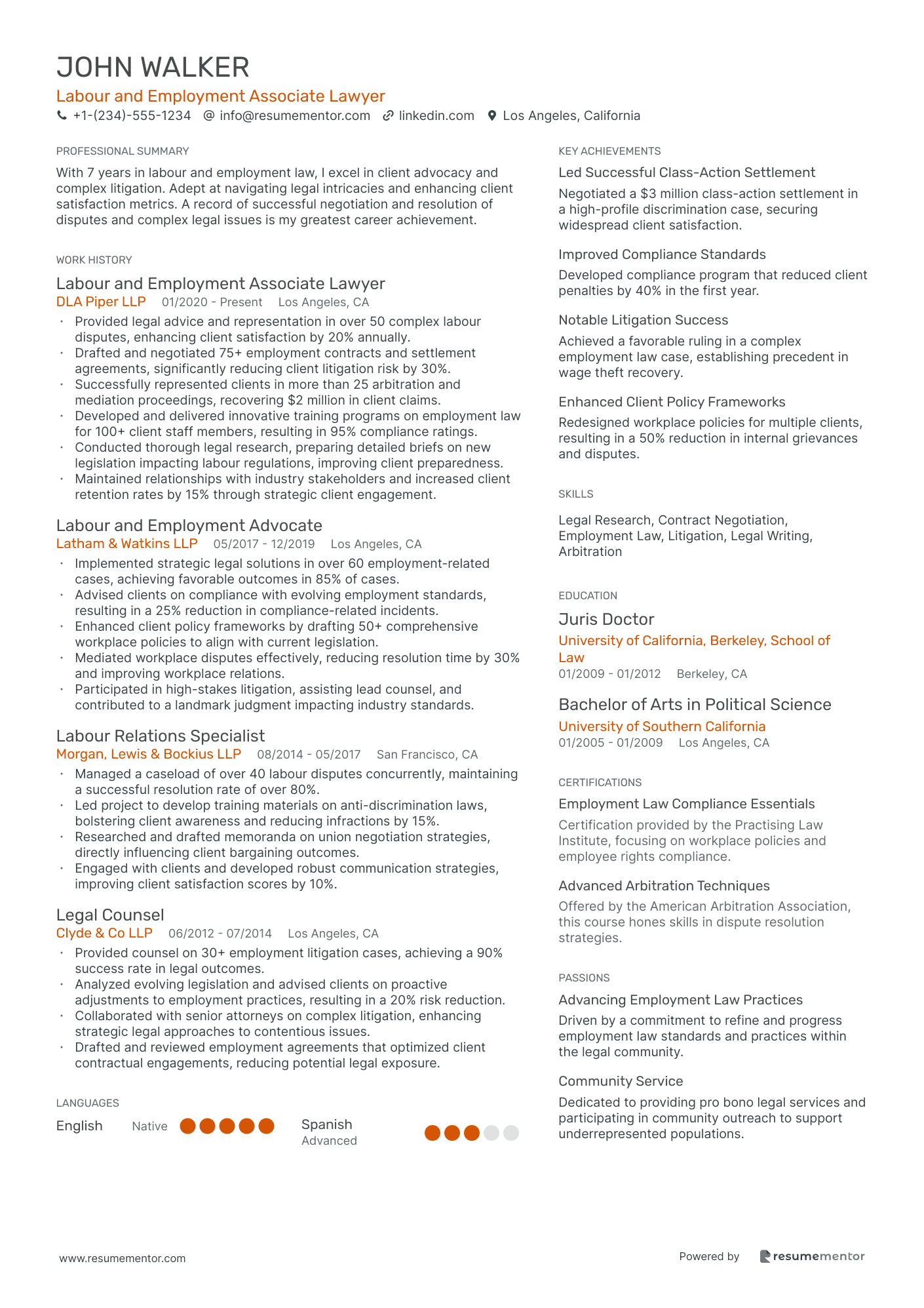Labour and Employment Associate Lawyer