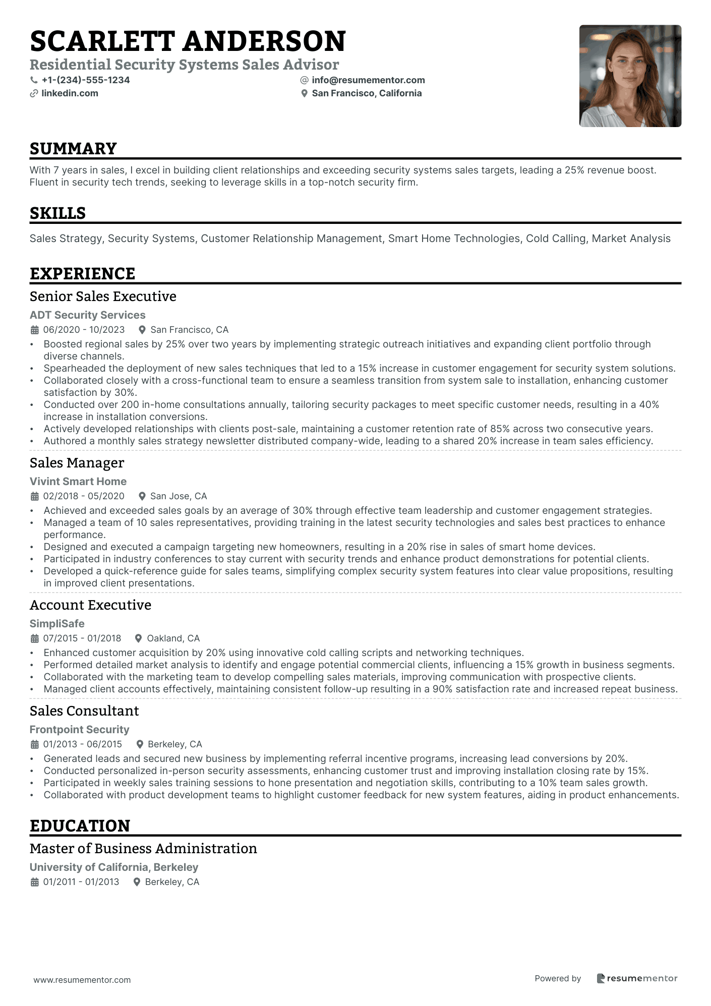 Residential Security Systems Sales Advisor