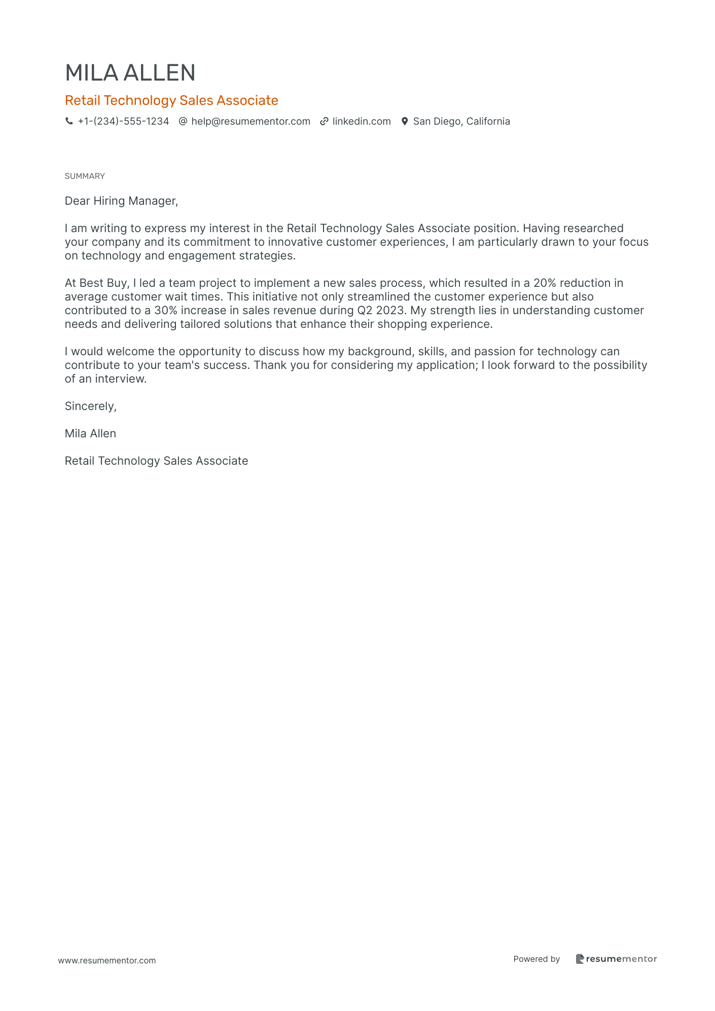 Retail Technology Sales Associate