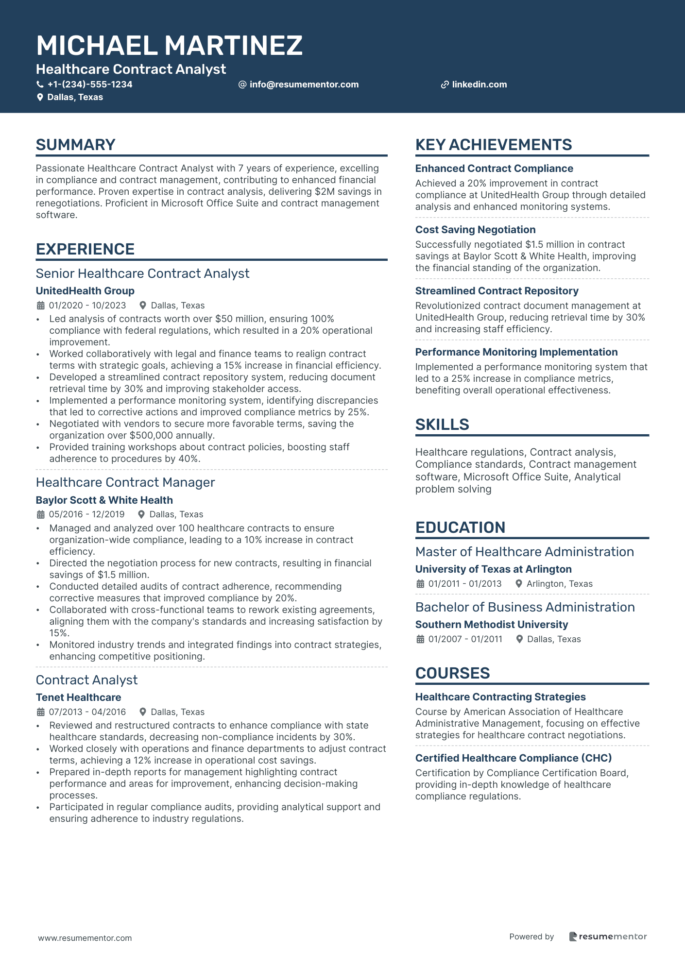 Healthcare Contract Analyst
