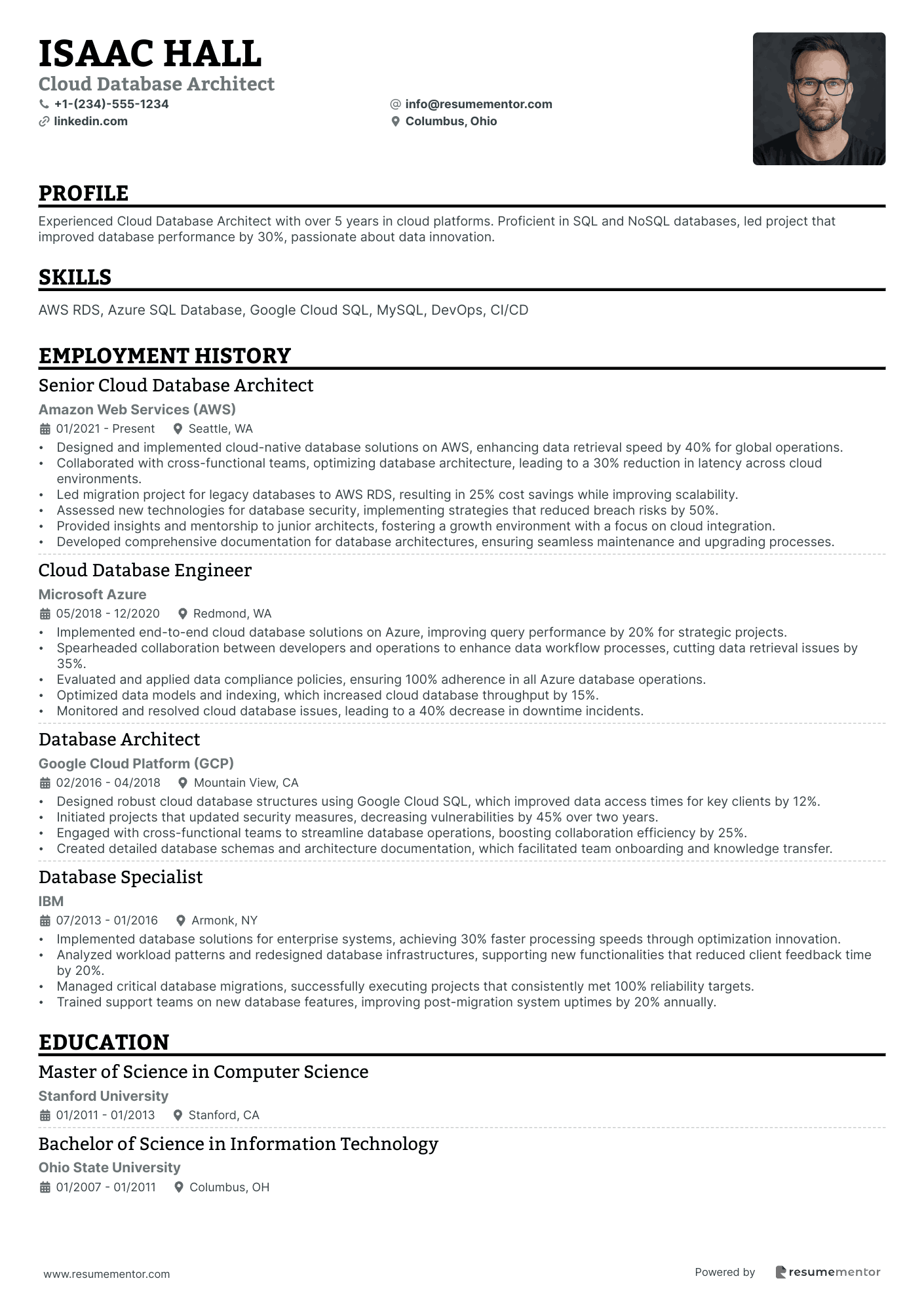 Cloud Database Architect