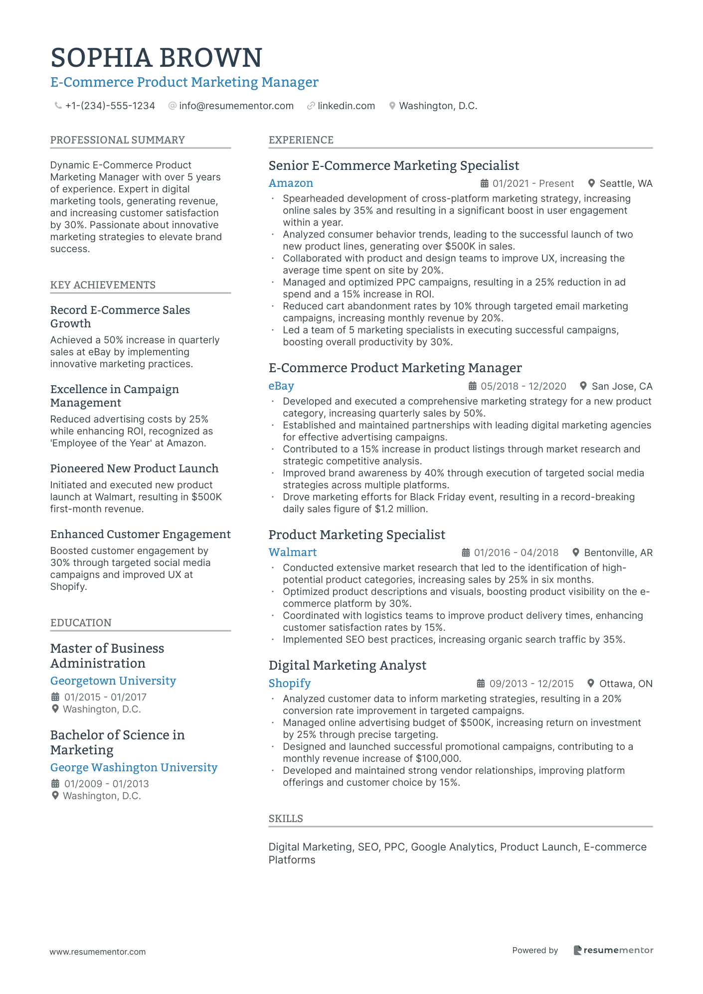 E Commerce Product Marketing Manager