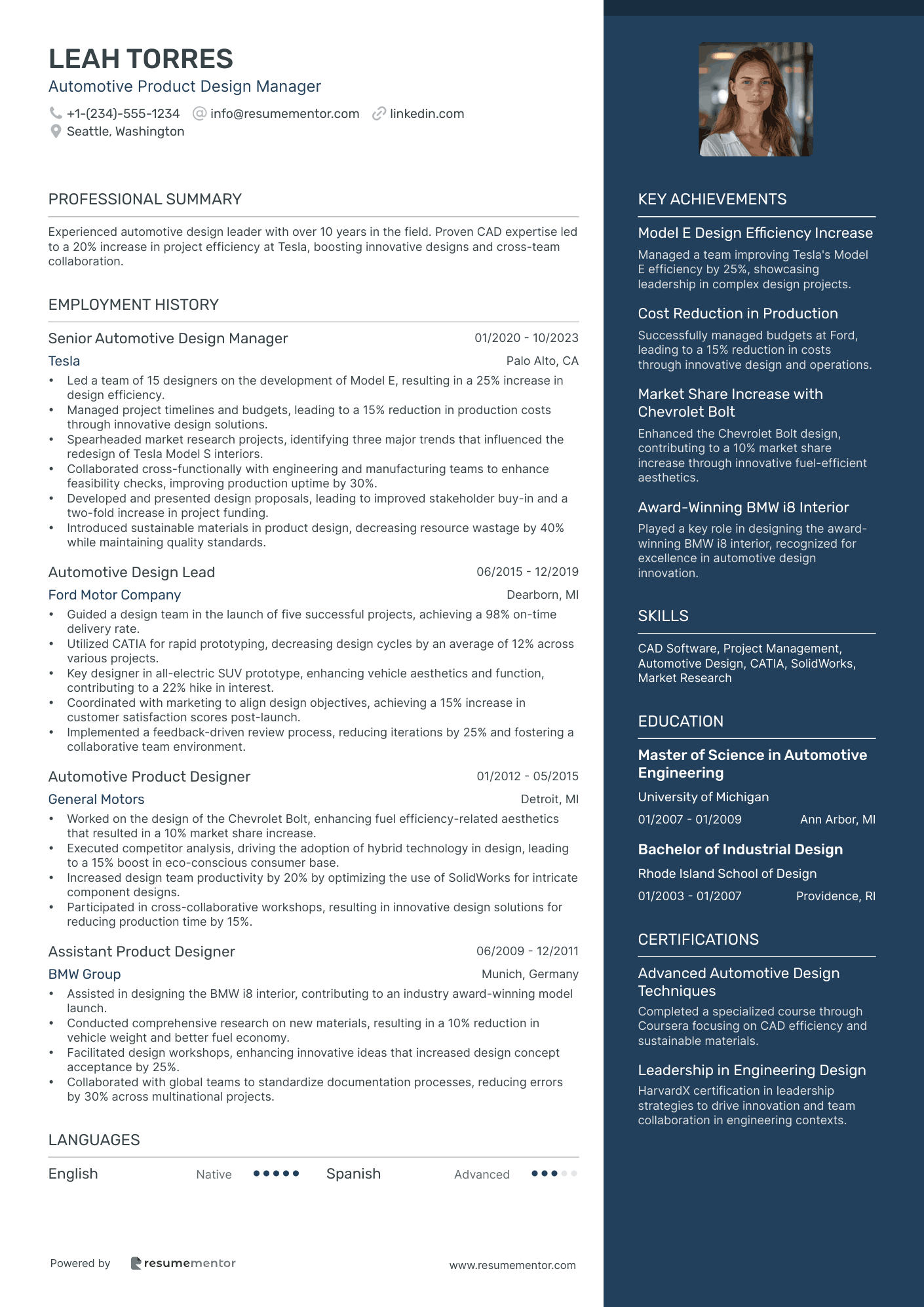 Automotive Product Design Manager