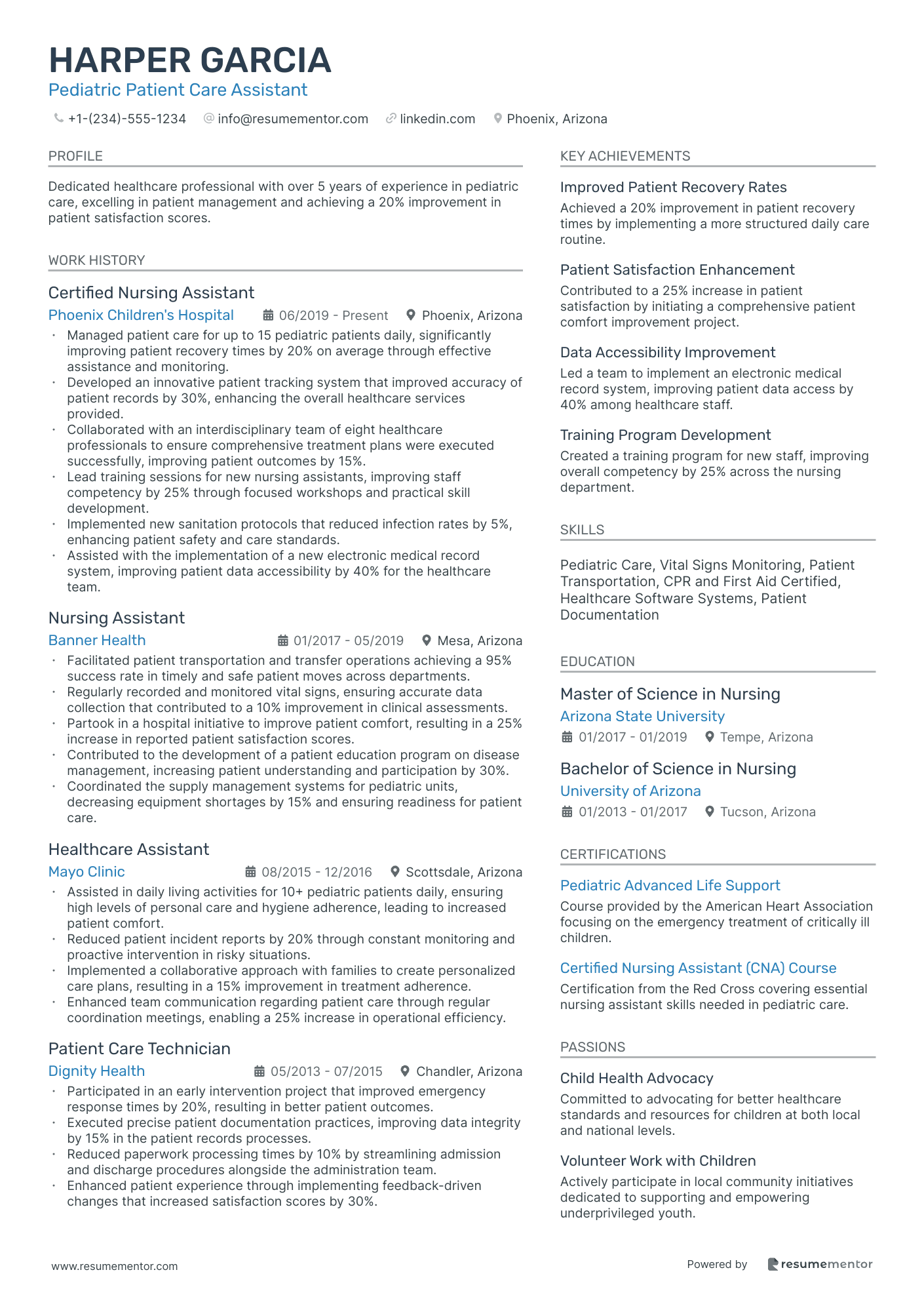 Pediatric Patient Care Assistant