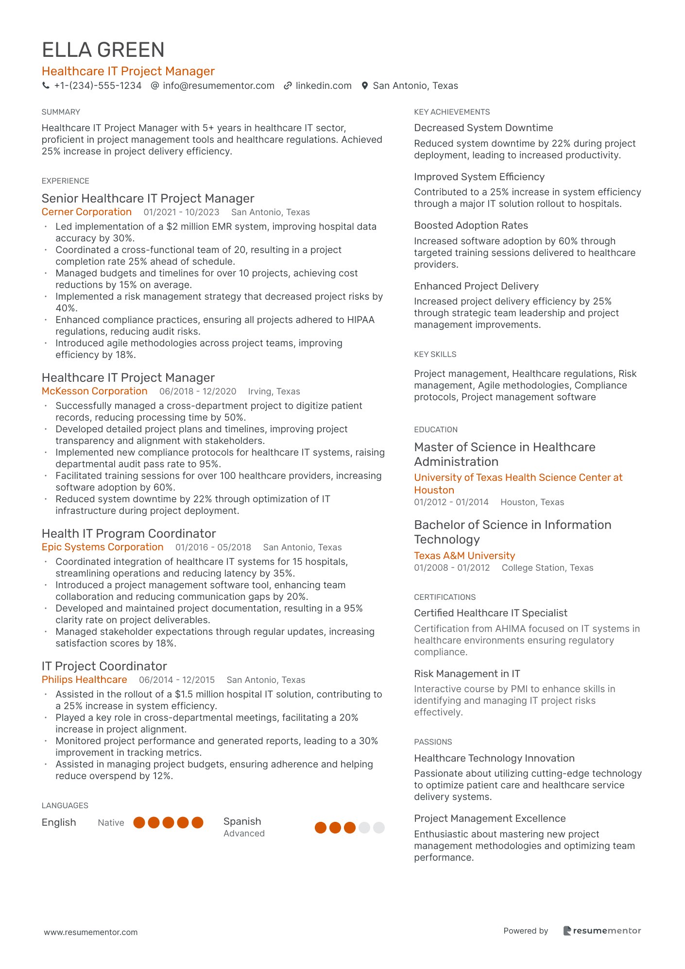 Healthcare IT Project Manager