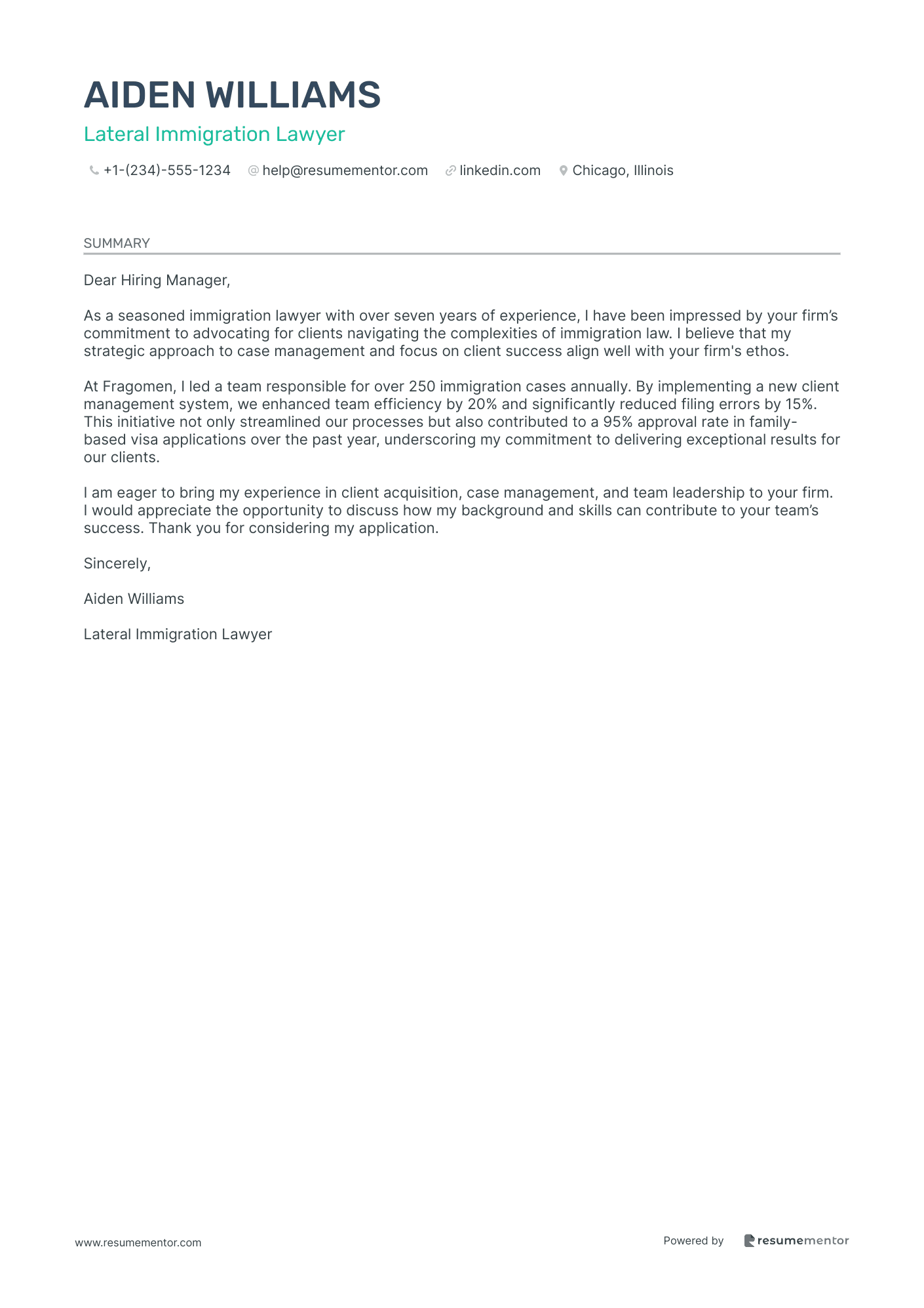 Lateral Immigration Lawyer