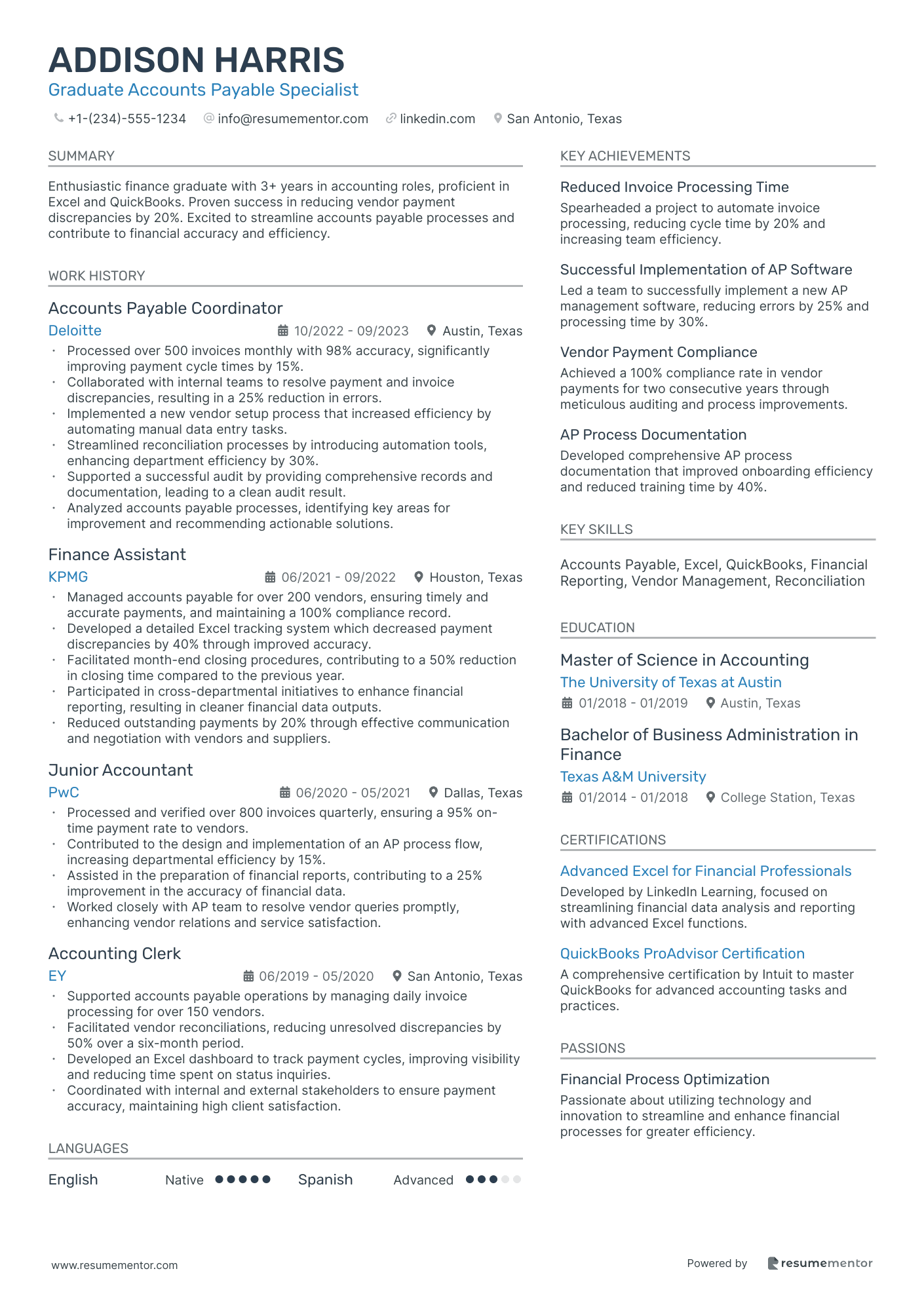 Graduate Accounts Payable Specialist