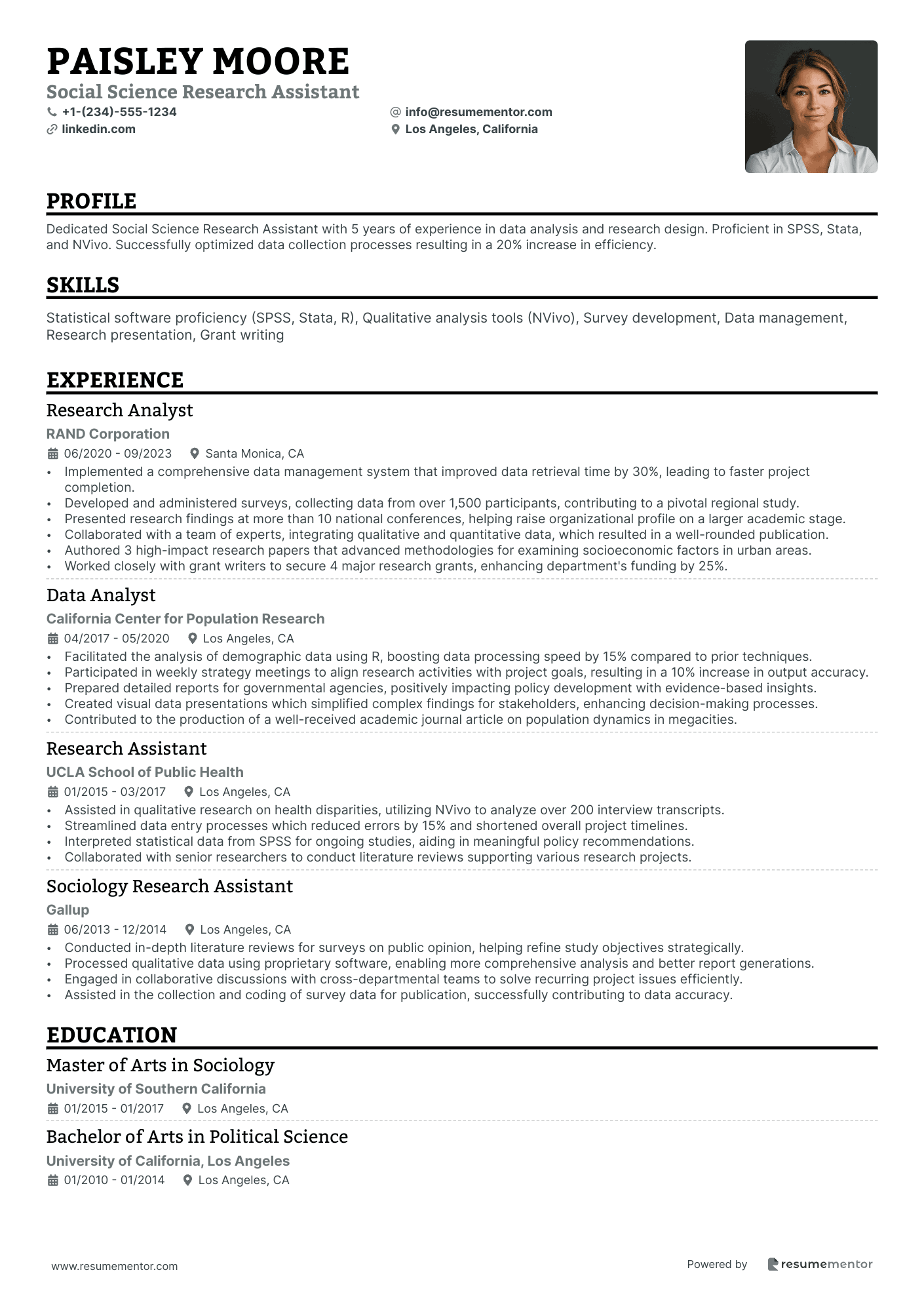 Social Science Research Assistant