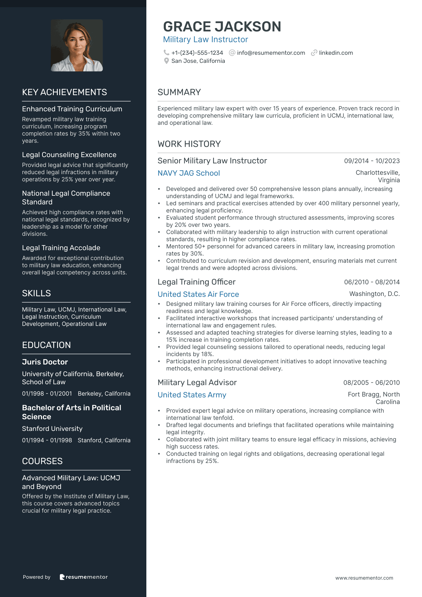 Military Law Instructor