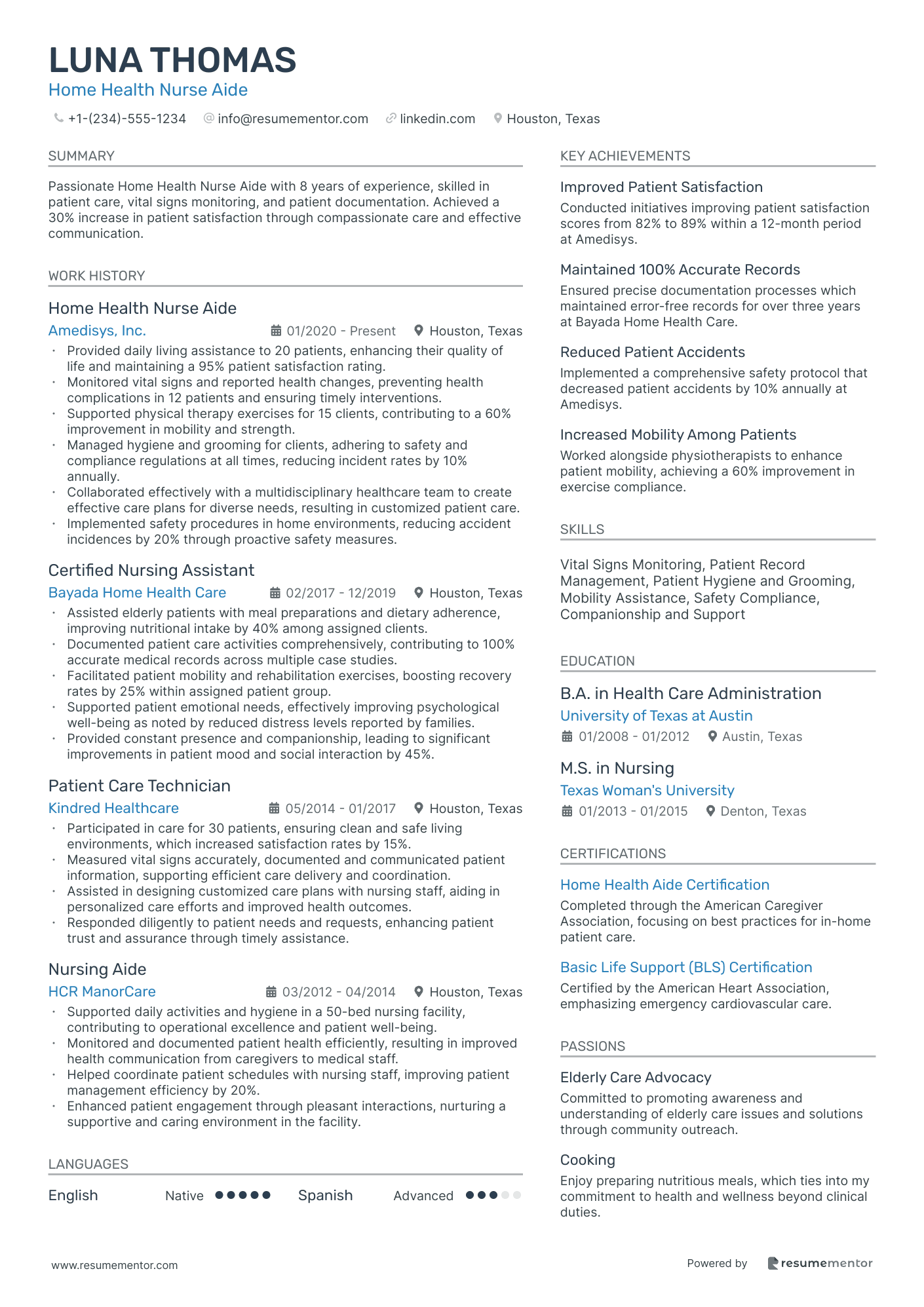 Home Health Nurse Aide