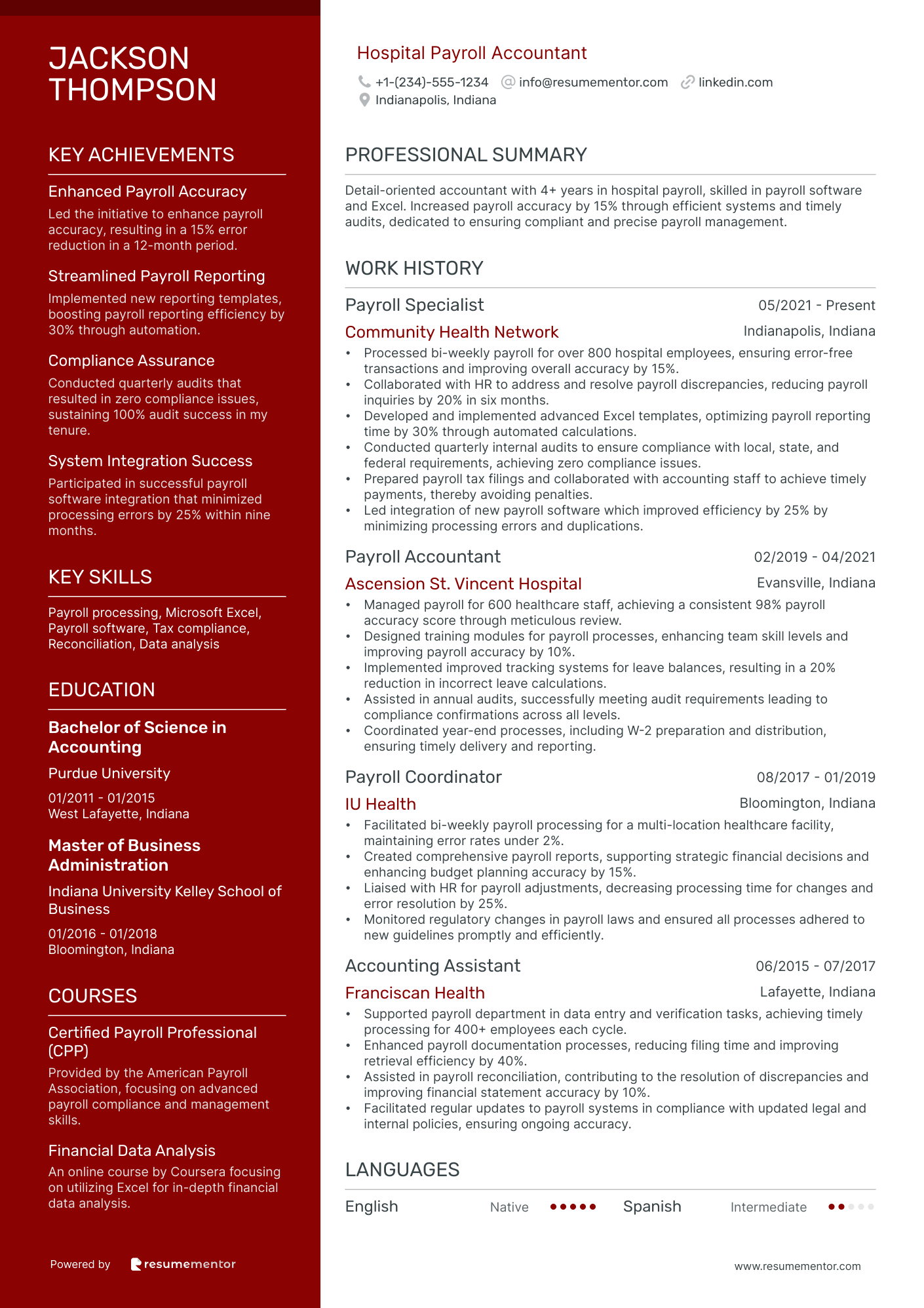 Hospital Payroll Accountant
