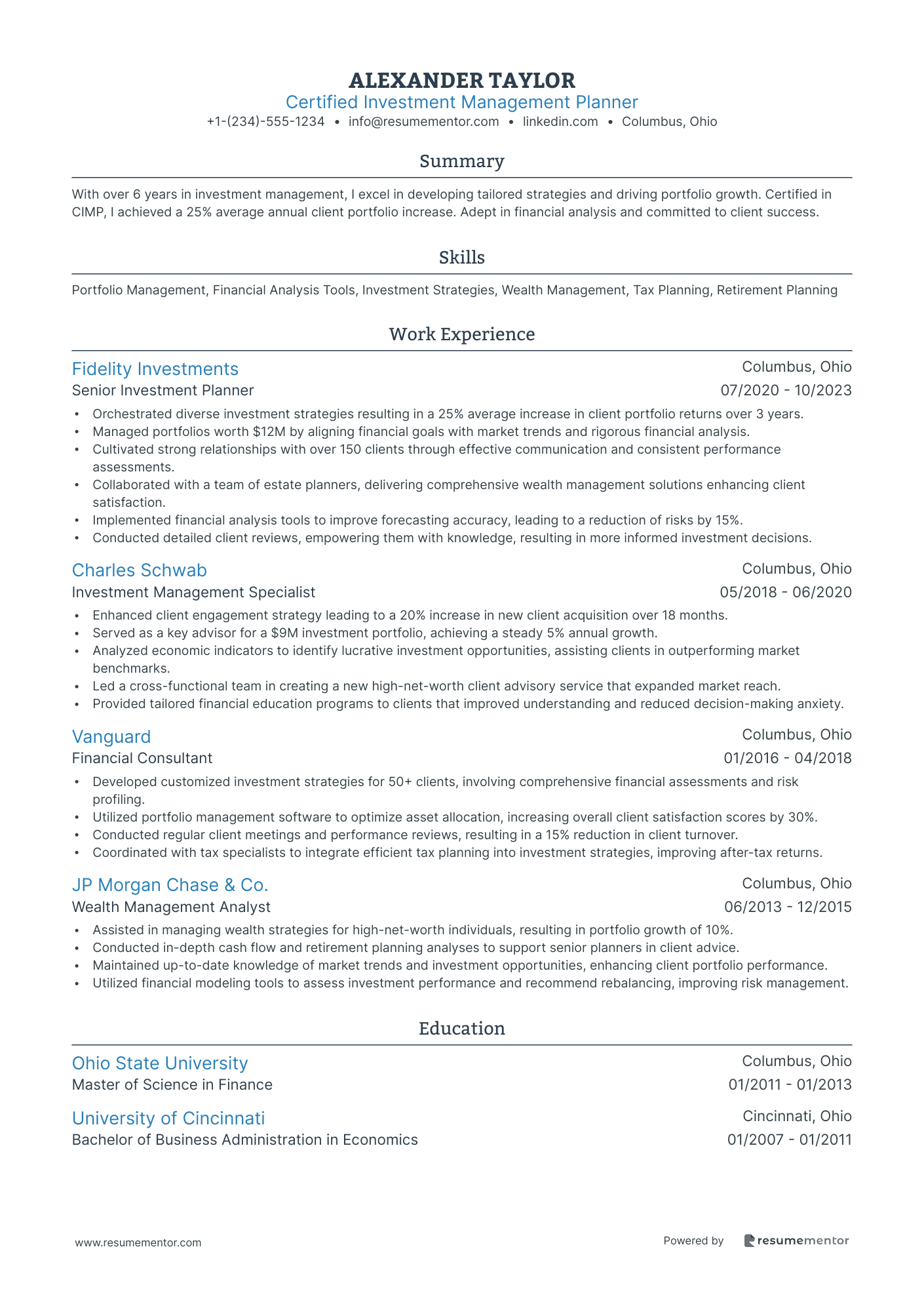 Certified Investment Management Planner