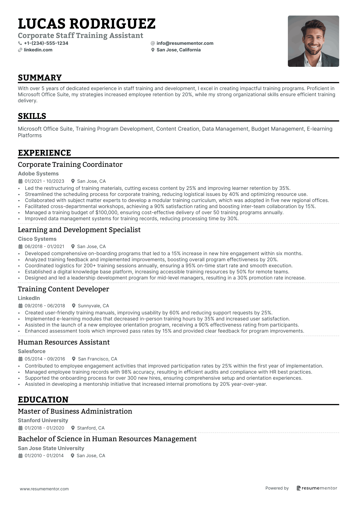 Corporate Staff Training Assistant