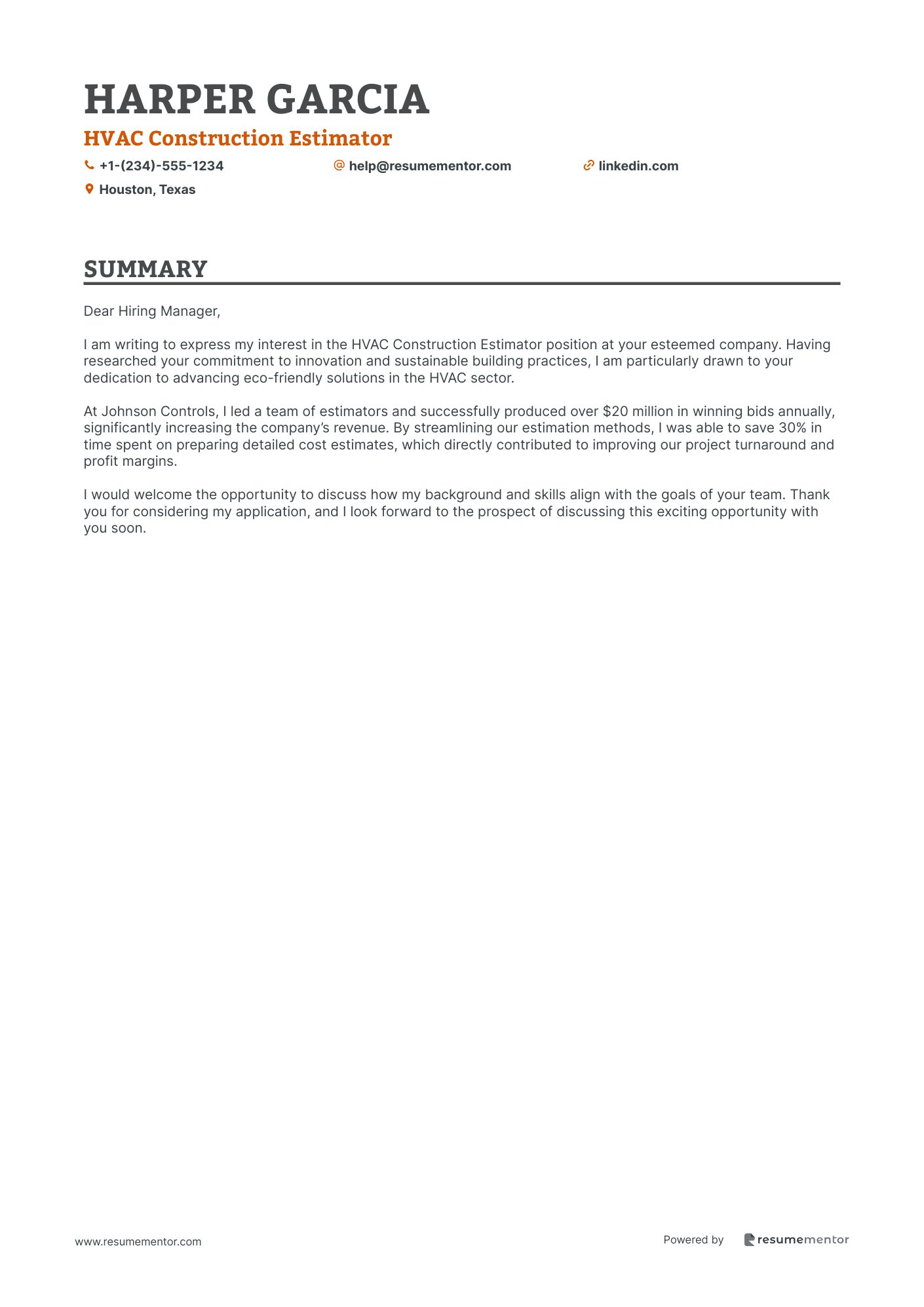 HVAC Construction Estimator