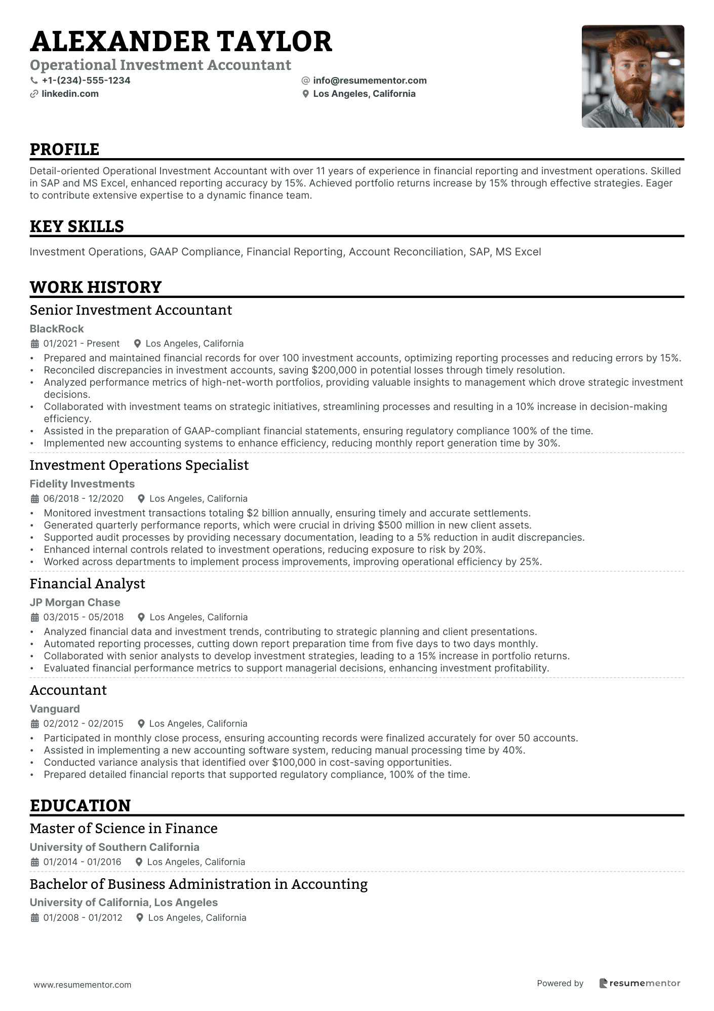 Operational Investment Accountant