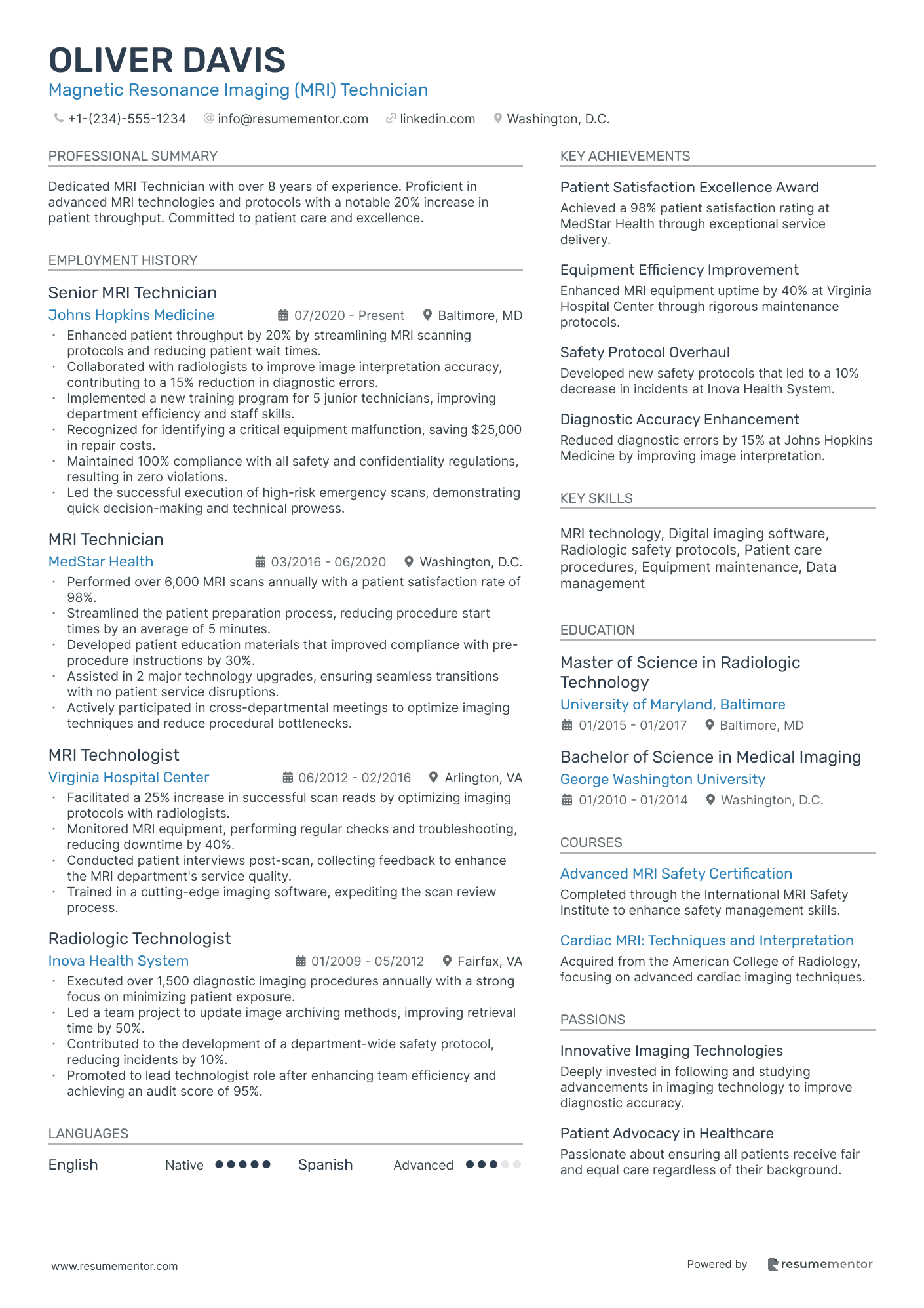 Magnetic Resonance Imaging (MRI) Technician