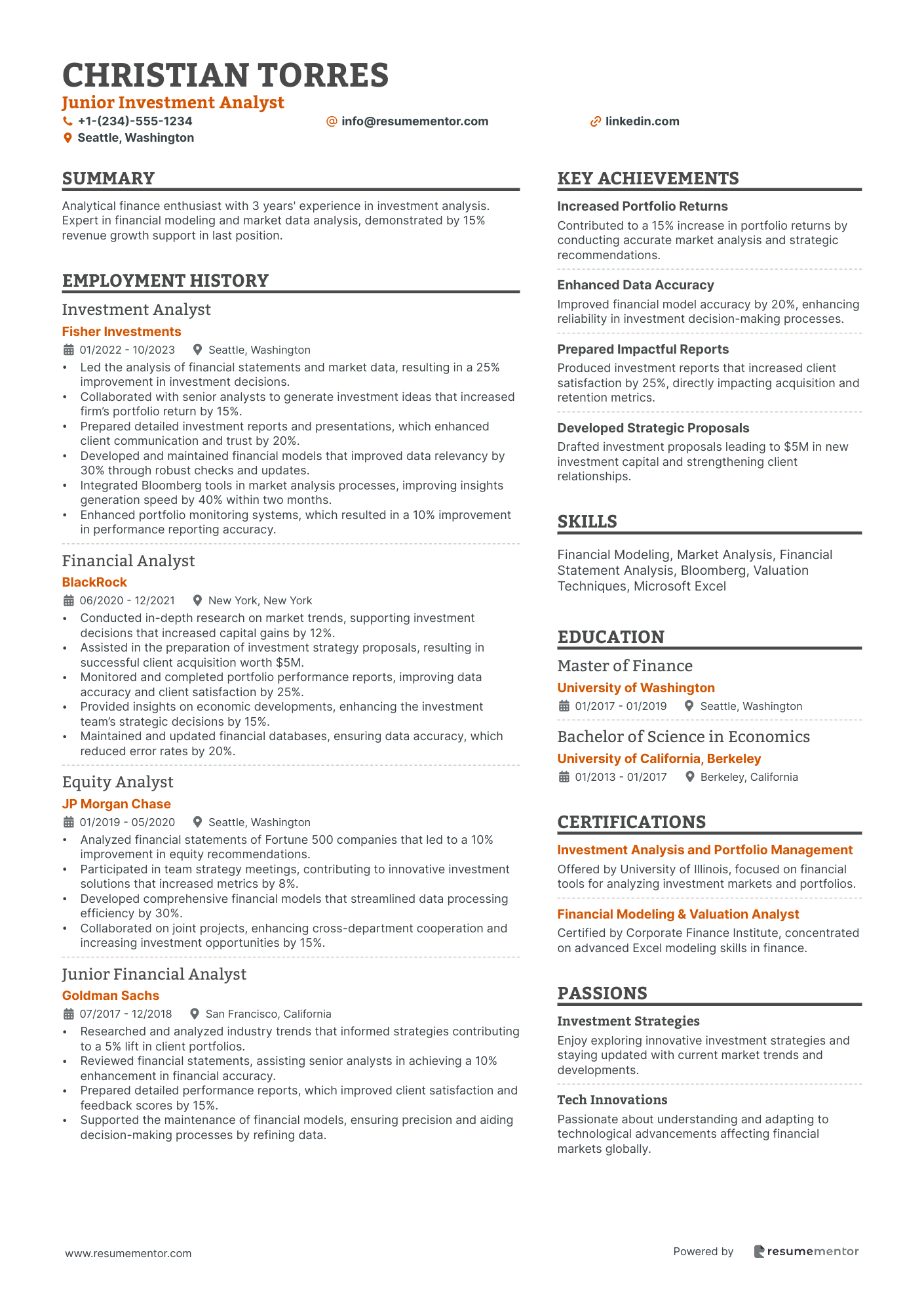 Junior Investment Analyst