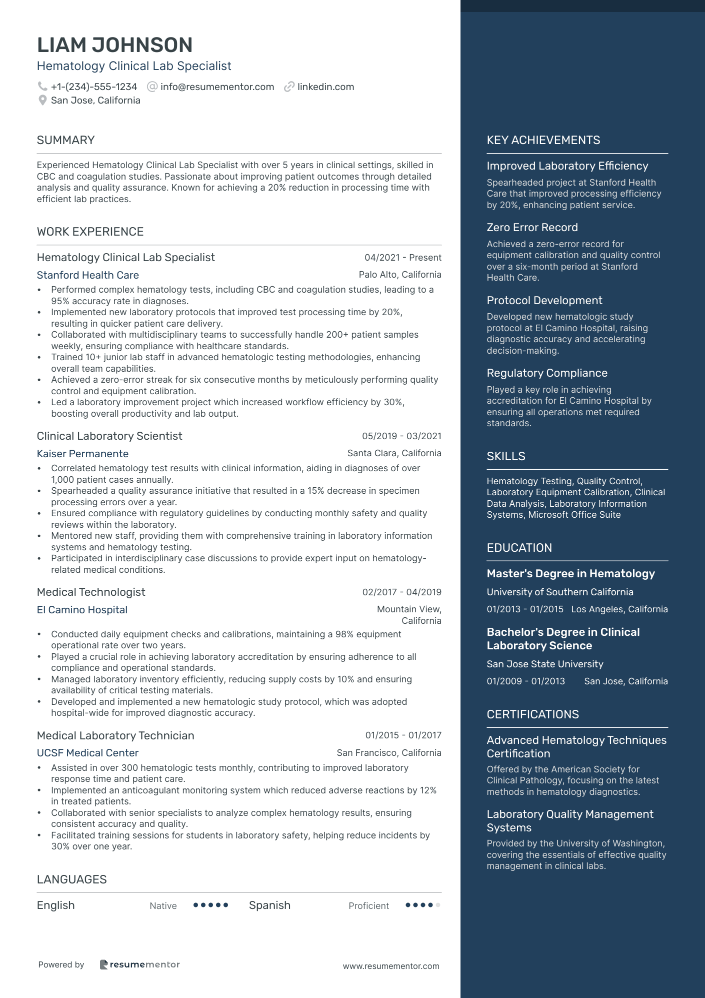 Hematology Clinical Lab Specialist