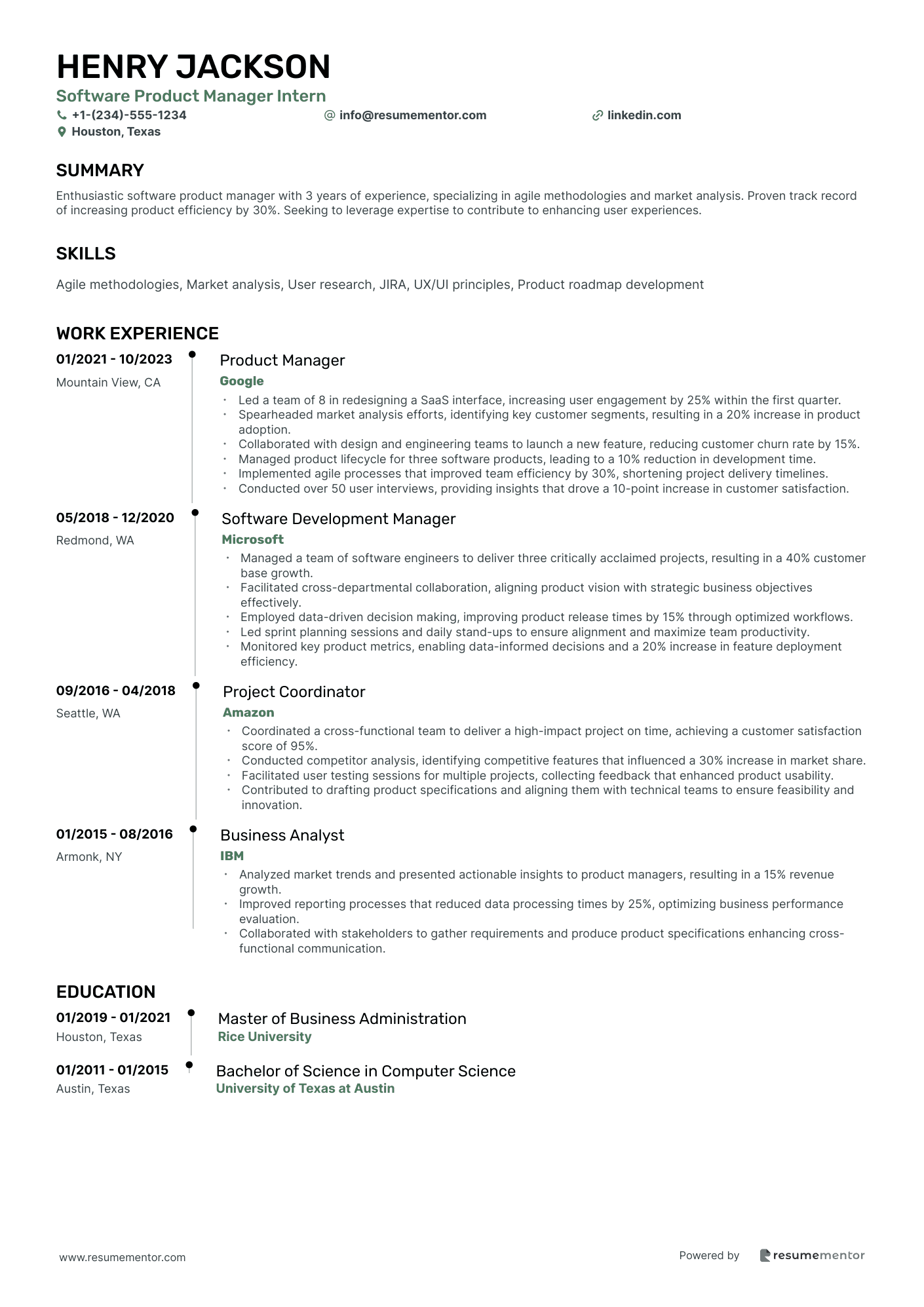 Software Product Manager Intern