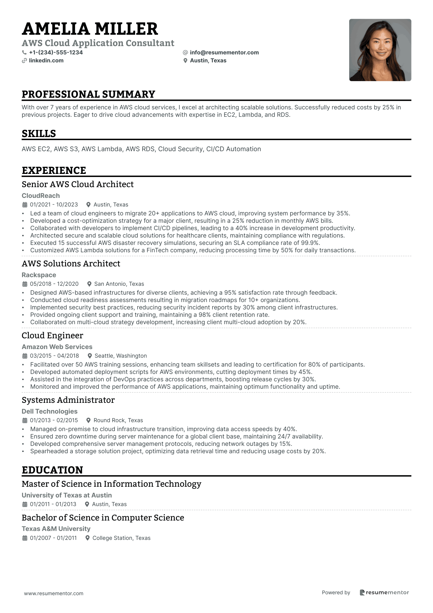AWS Cloud Application Consultant